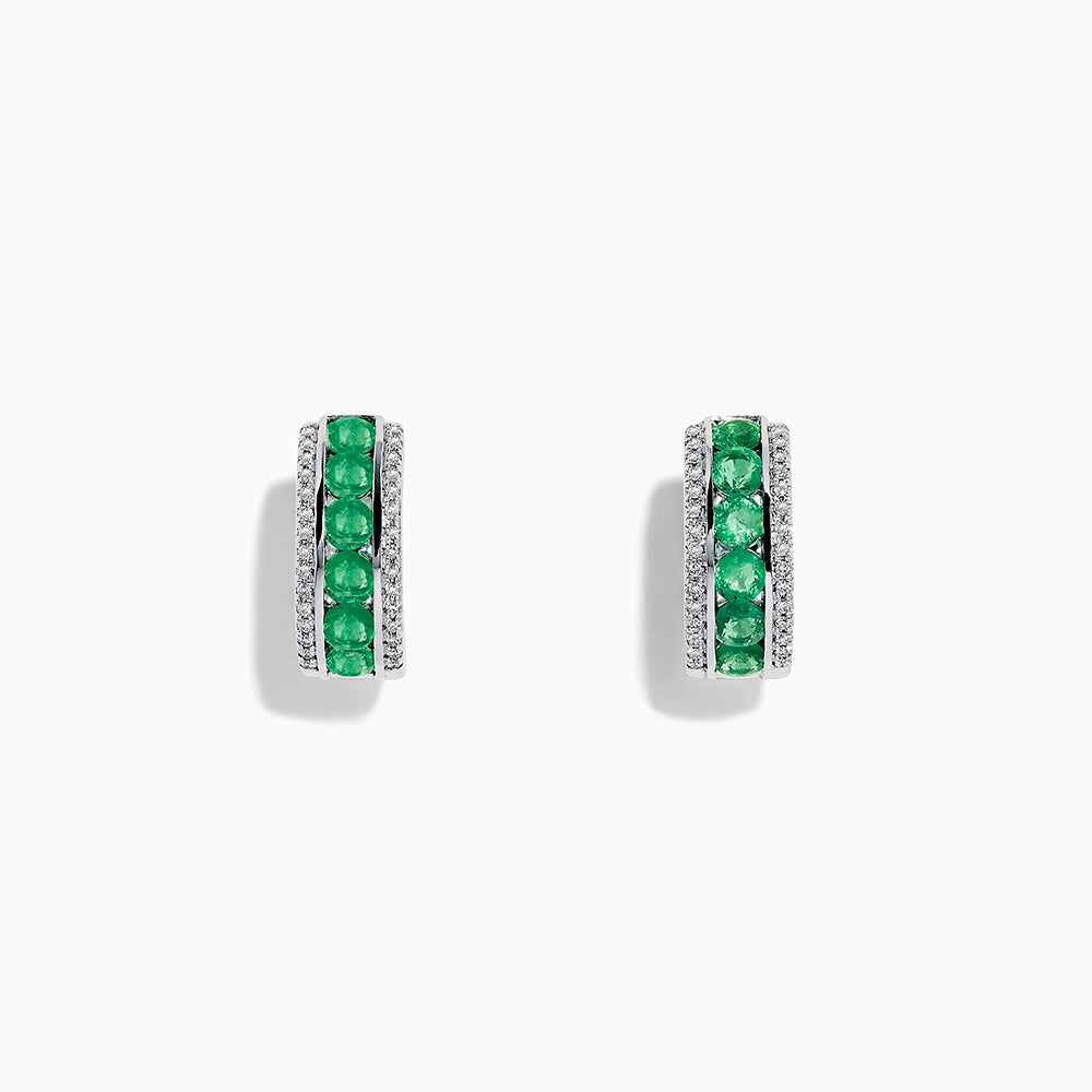 14K solid gold diamond hoop earrings for women with brilliant round-cut diamonds, perfect for luxury everyday wear.
