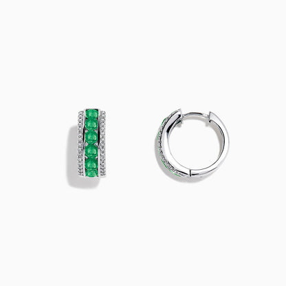 14K solid gold diamond hoop earrings for women with brilliant round-cut diamonds, perfect for luxury everyday wear.