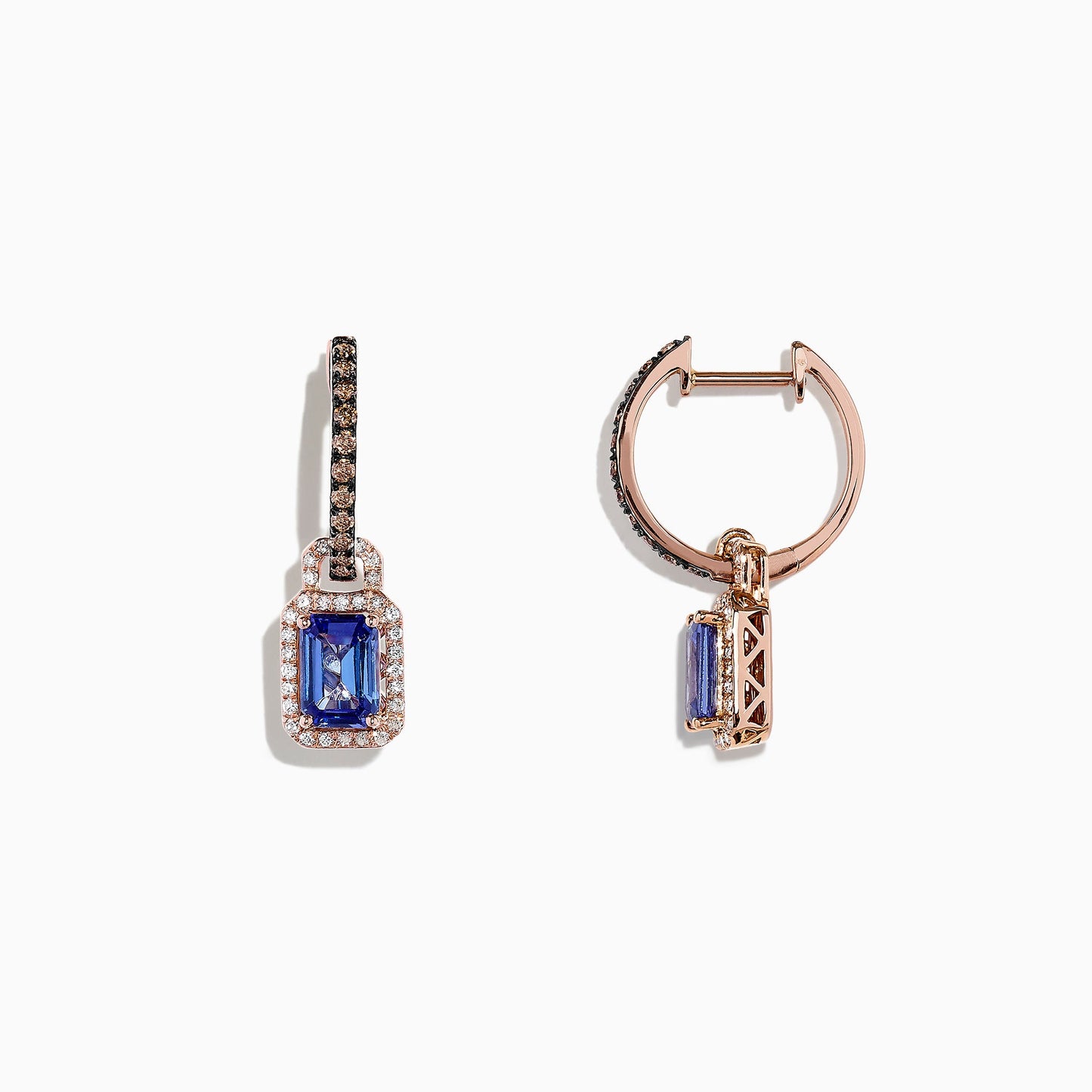 14K solid gold diamond hoop earrings for women with brilliant round-cut diamonds, perfect for luxury everyday wear.