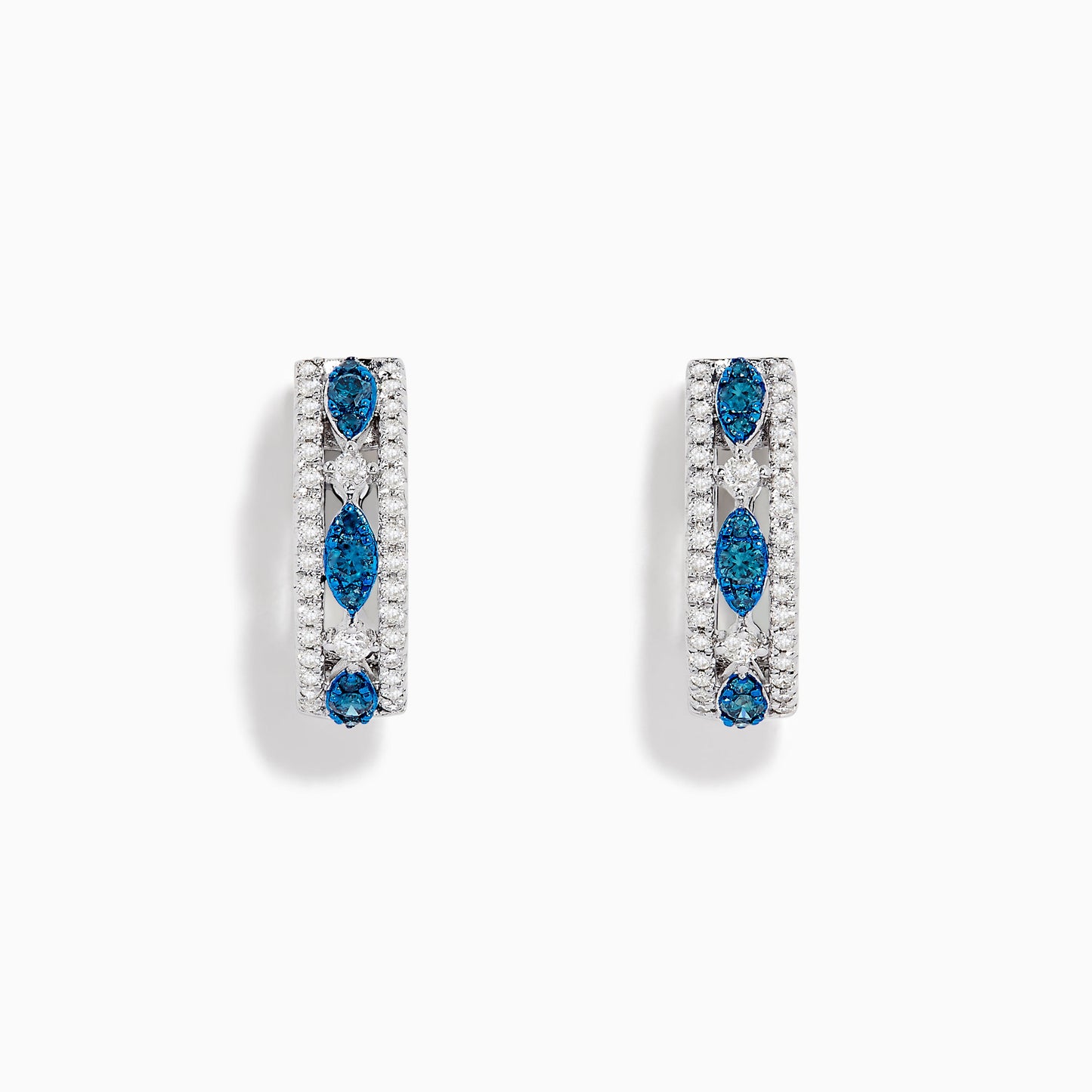 14K solid gold diamond hoop earrings for women with brilliant round-cut diamonds, perfect for luxury everyday wear.