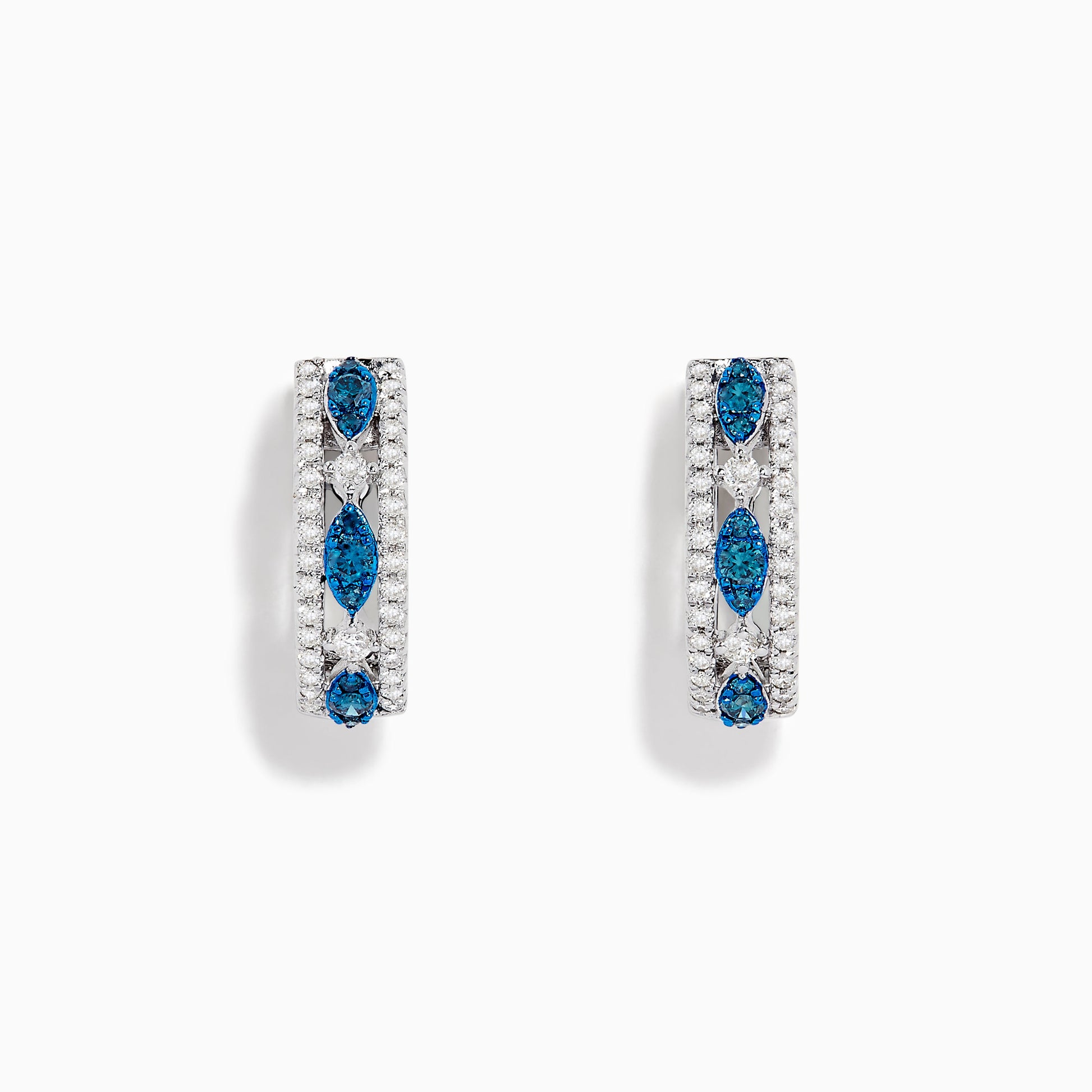 14K solid gold diamond hoop earrings for women with brilliant round-cut diamonds, perfect for luxury everyday wear.