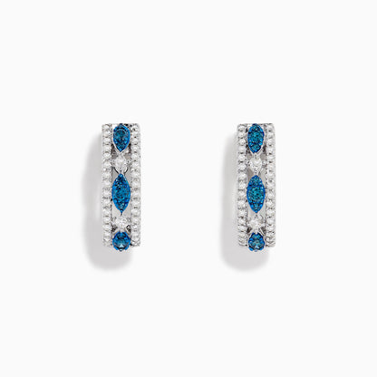 14K solid gold diamond hoop earrings for women with brilliant round-cut diamonds, perfect for luxury everyday wear.