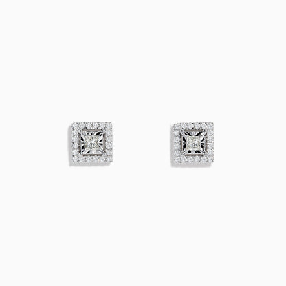 14K solid gold diamond hoop earrings for women with brilliant round-cut diamonds, perfect for luxury everyday wear.