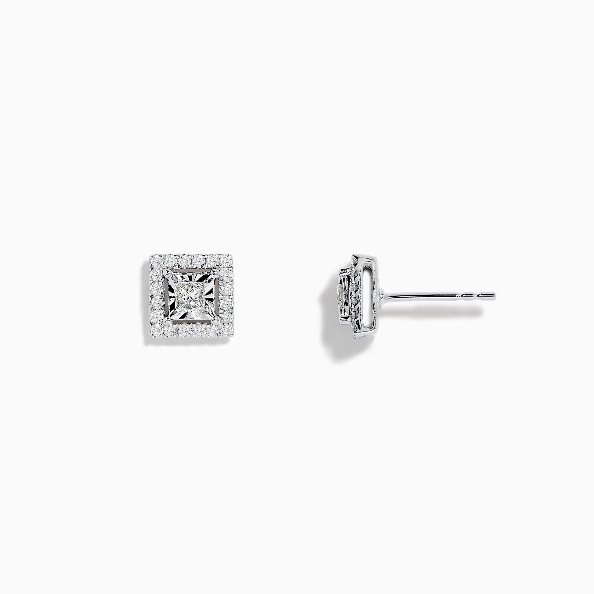 14K solid gold diamond hoop earrings for women with brilliant round-cut diamonds, perfect for luxury everyday wear.