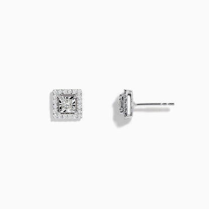 14K solid gold diamond hoop earrings for women with brilliant round-cut diamonds, perfect for luxury everyday wear.