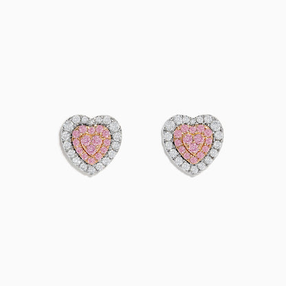 14K solid gold diamond hoop earrings for women with brilliant round-cut diamonds, perfect for luxury everyday wear.
