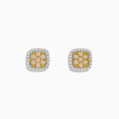 14K solid gold diamond hoop earrings for women with brilliant round-cut diamonds, perfect for luxury everyday wear.