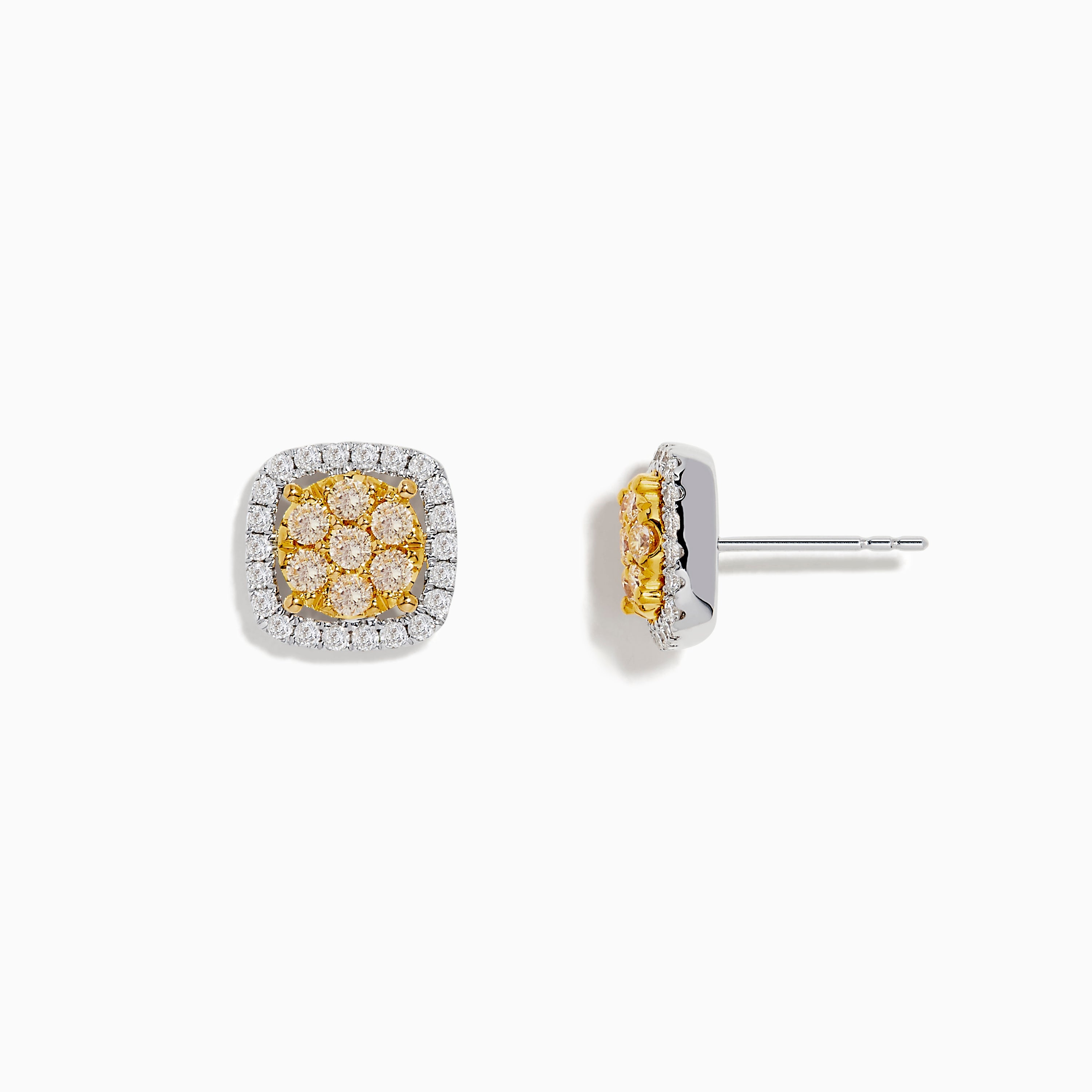 14K solid gold diamond hoop earrings for women with brilliant round-cut diamonds, perfect for luxury everyday wear.