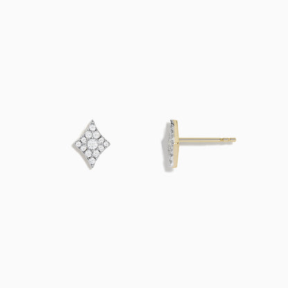 14K solid gold diamond hoop earrings for women with brilliant round-cut diamonds, perfect for luxury everyday wear.