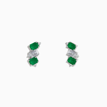 14K solid gold diamond hoop earrings for women with brilliant round-cut diamonds, perfect for luxury everyday wear.