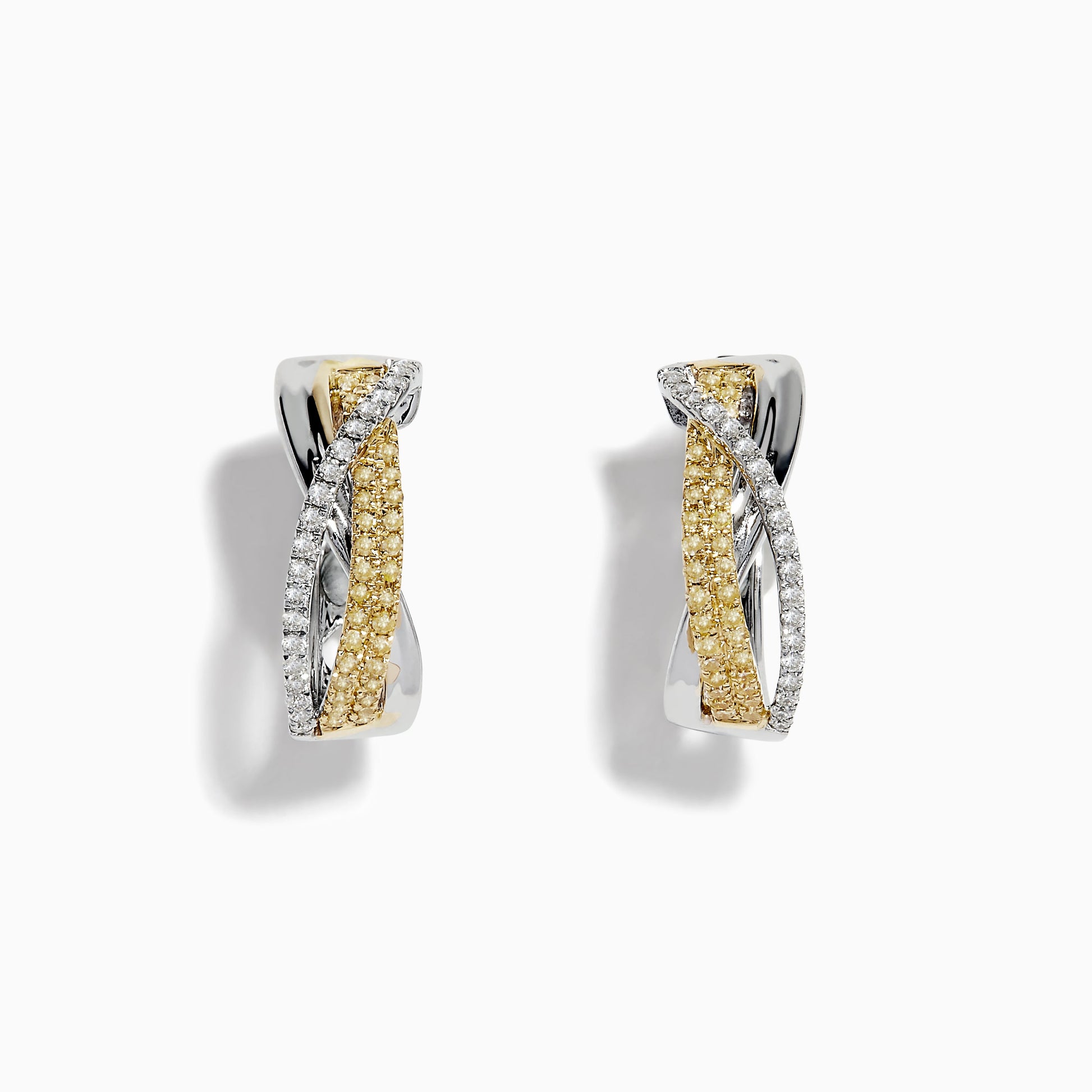 14K solid gold diamond hoop earrings for women with brilliant round-cut diamonds, perfect for luxury everyday wear.