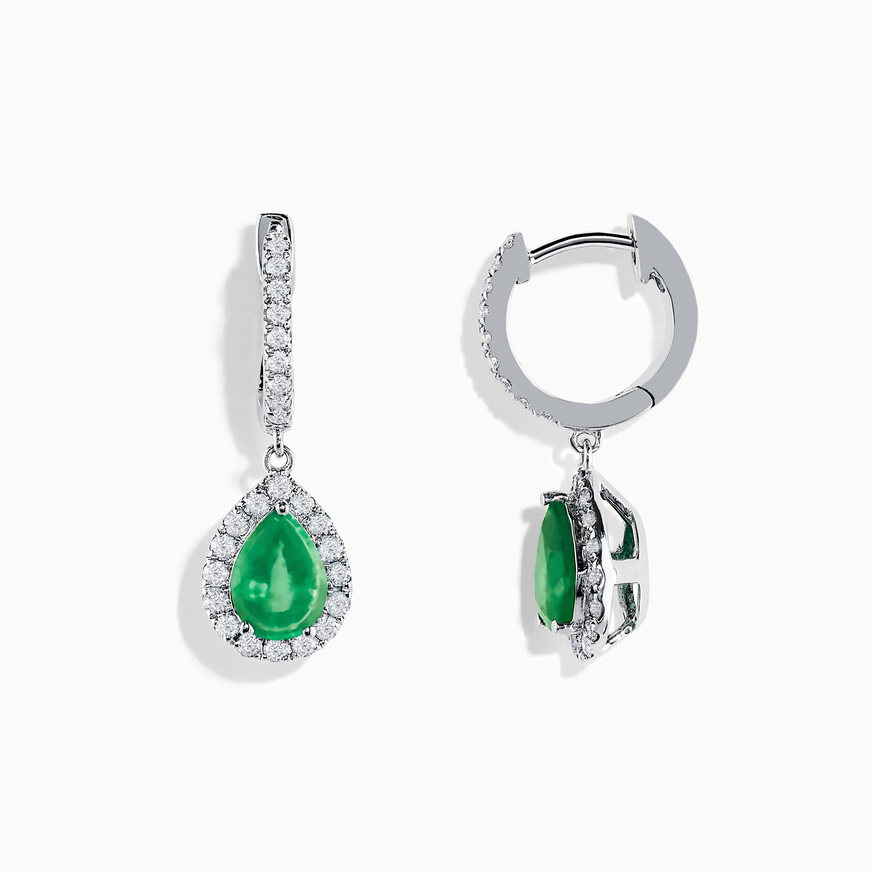 14K solid gold diamond hoop earrings for women with brilliant round-cut diamonds, perfect for luxury everyday wear.