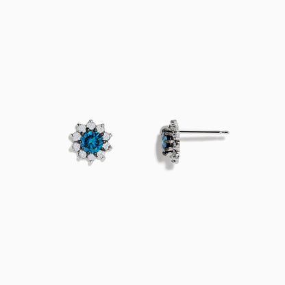 14K solid gold diamond hoop earrings for women with brilliant round-cut diamonds, perfect for luxury everyday wear.