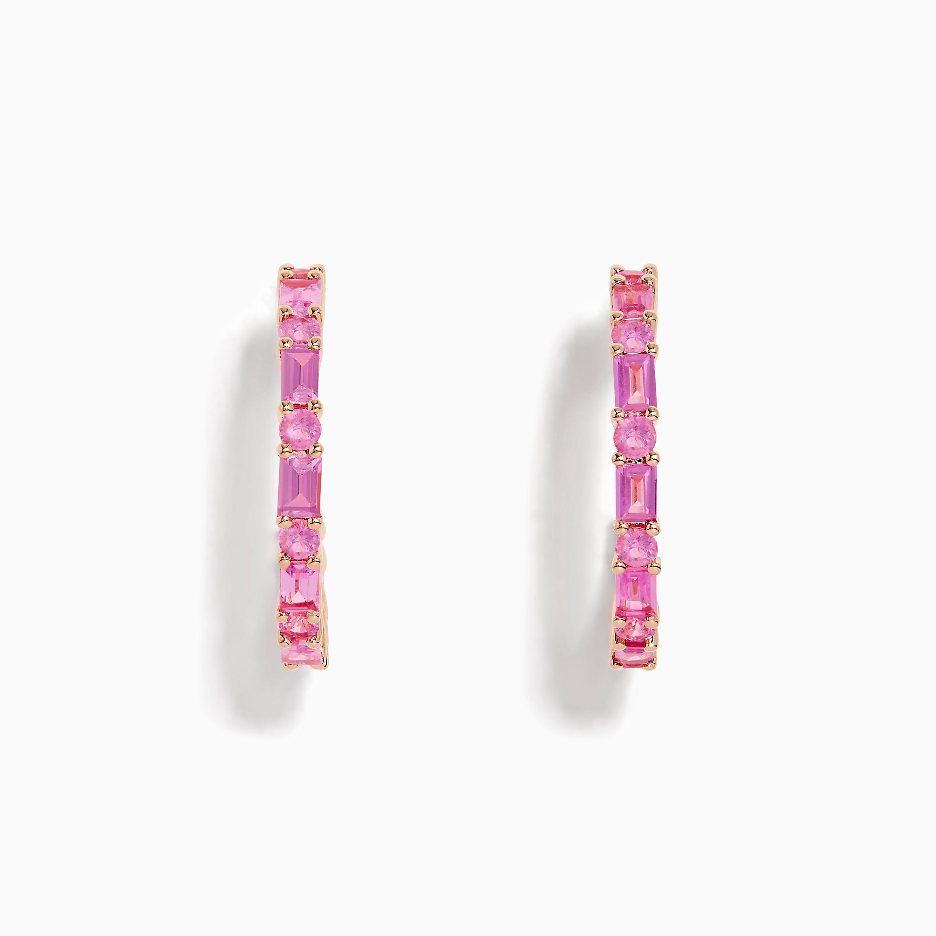 14K solid gold diamond hoop earrings for women with brilliant round-cut diamonds, perfect for luxury everyday wear.