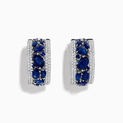 14K solid gold diamond hoop earrings for women with brilliant round-cut diamonds, perfect for luxury everyday wear.