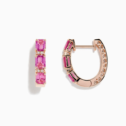 14K solid gold diamond hoop earrings for women with brilliant round-cut diamonds, perfect for luxury everyday wear.