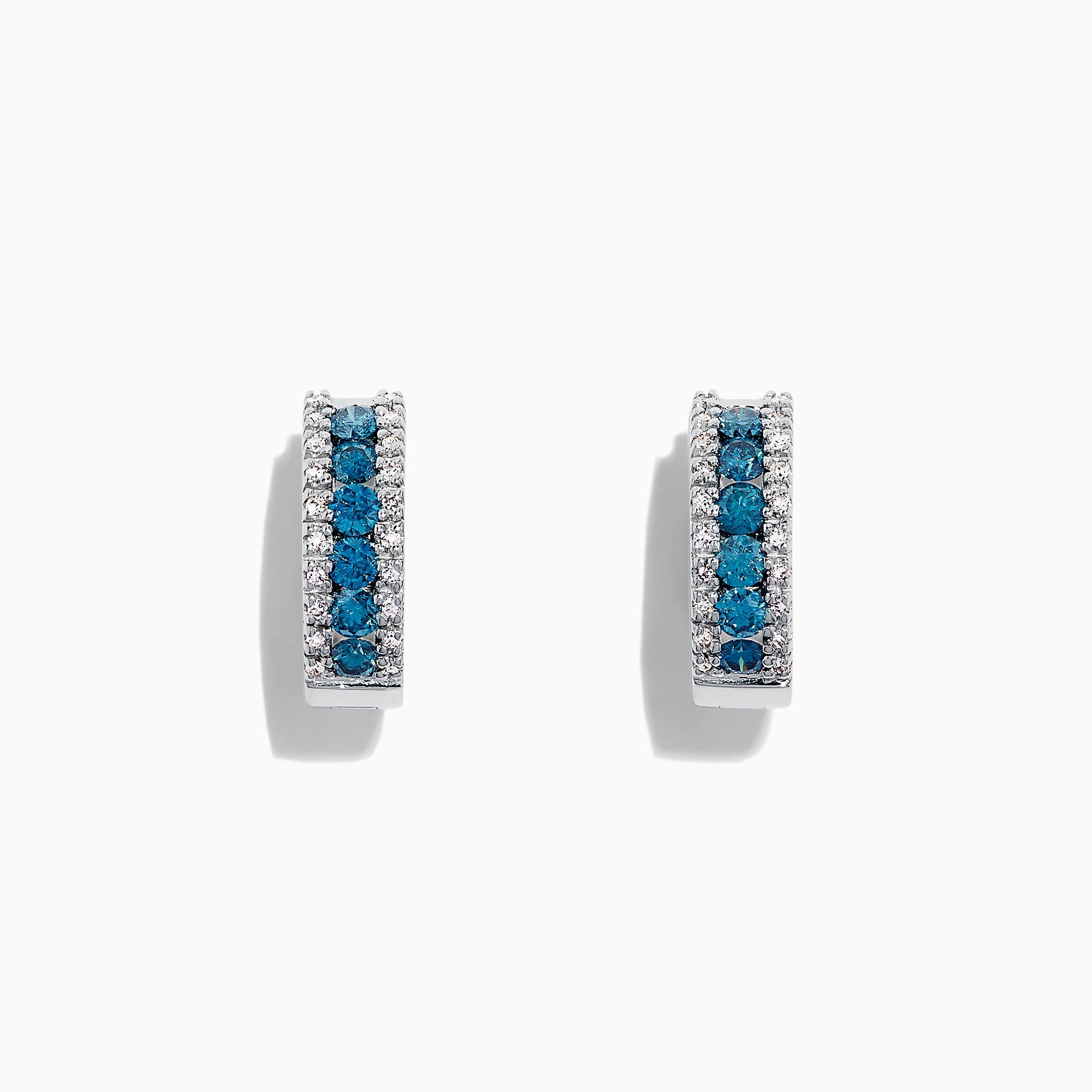 14K solid gold diamond hoop earrings for women with brilliant round-cut diamonds, perfect for luxury everyday wear.