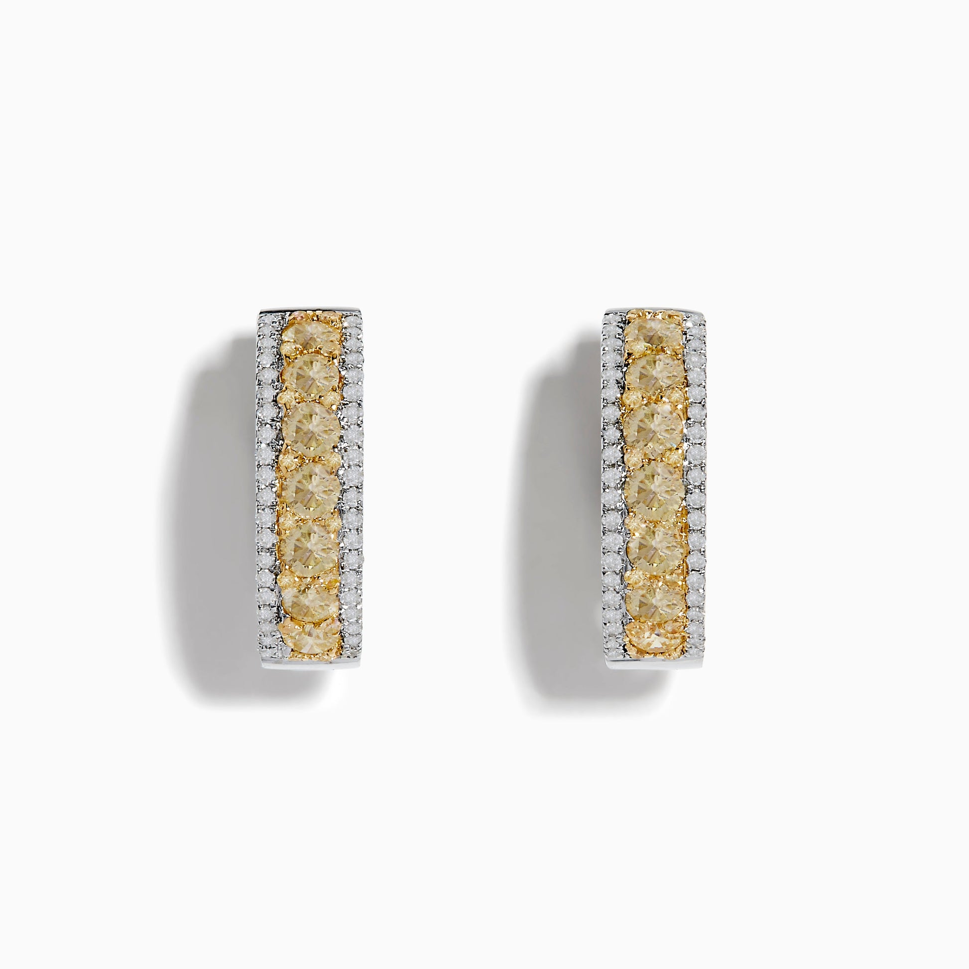 14K solid gold diamond hoop earrings for women with brilliant round-cut diamonds, perfect for luxury everyday wear.