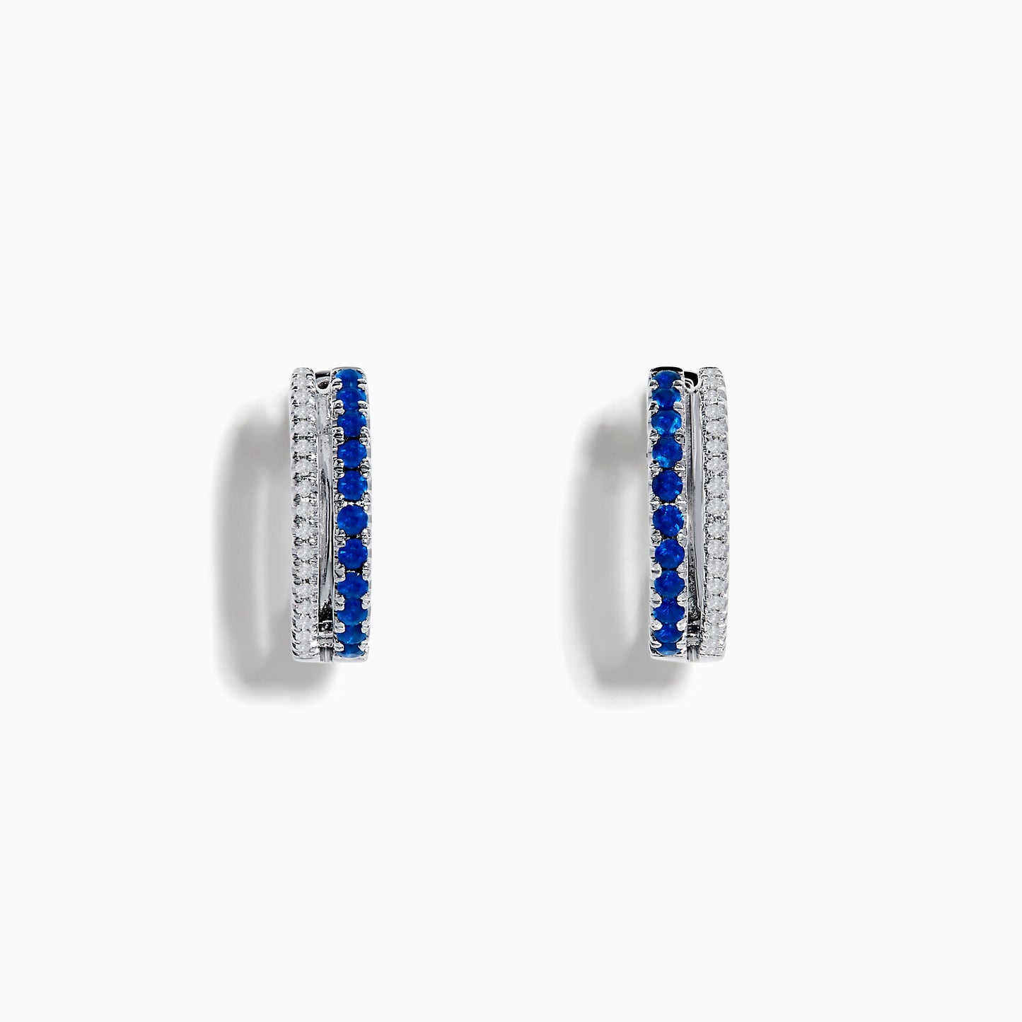 14K solid gold diamond hoop earrings for women with brilliant round-cut diamonds, perfect for luxury everyday wear.