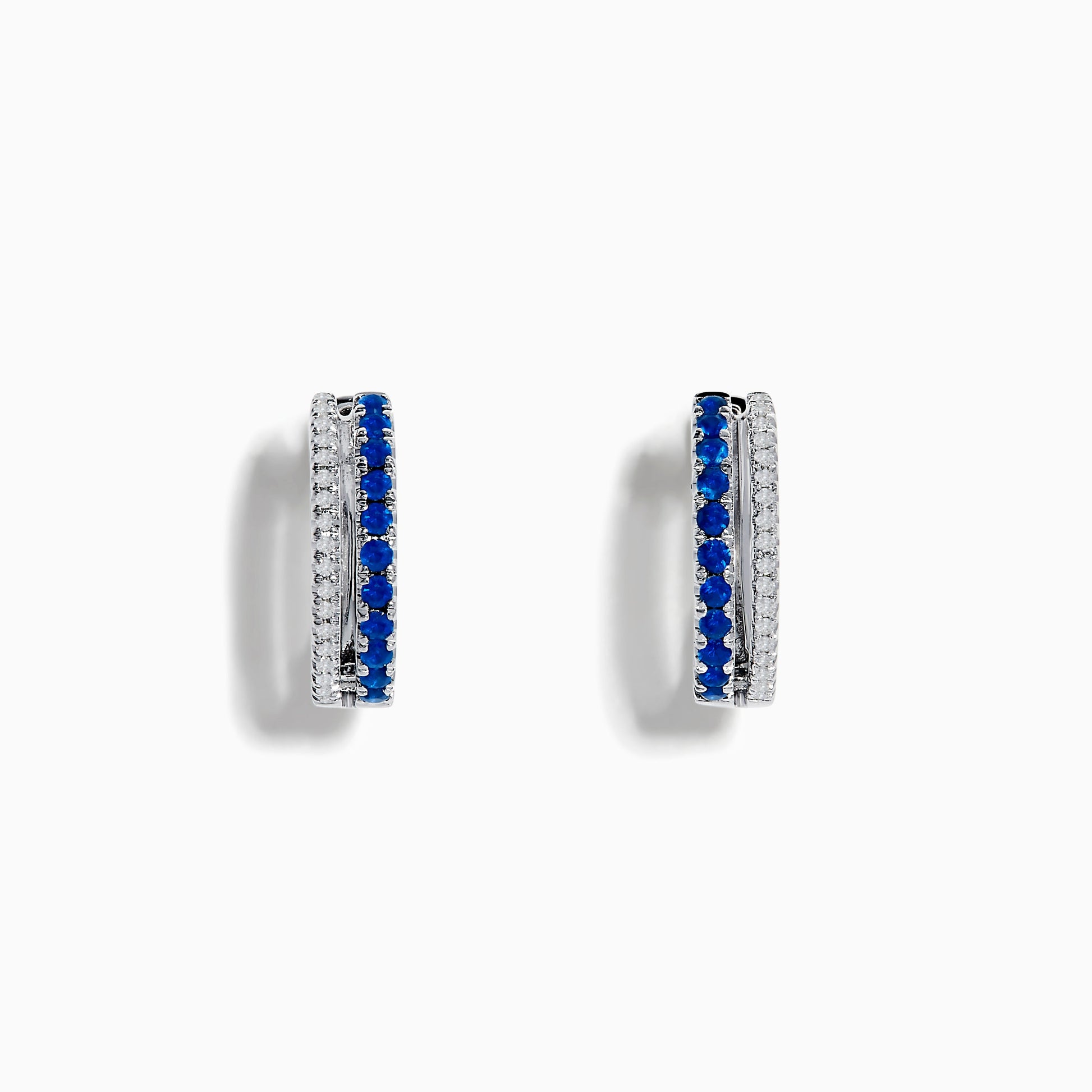 14K solid gold diamond hoop earrings for women with brilliant round-cut diamonds, perfect for luxury everyday wear.
