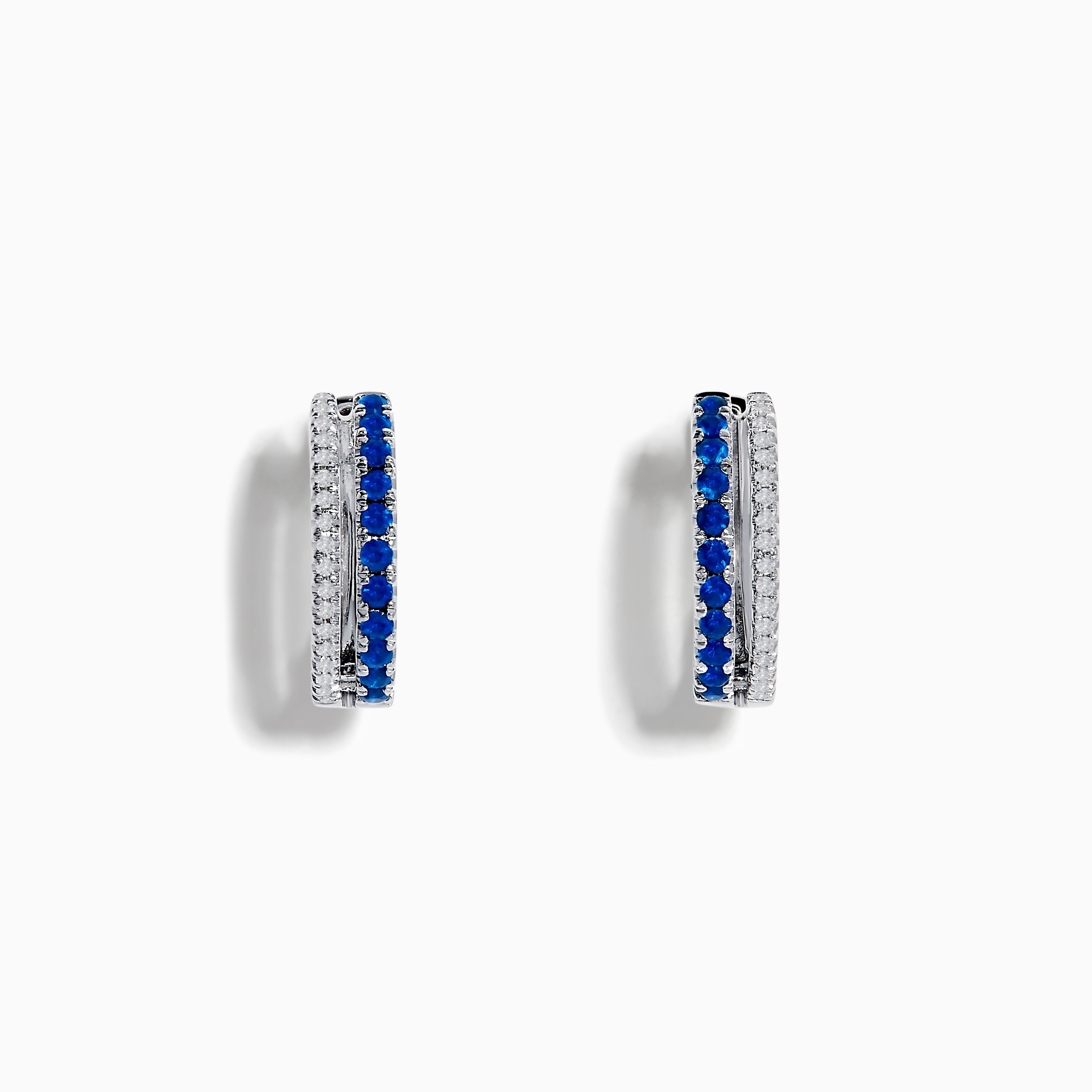 14K solid gold diamond hoop earrings for women with brilliant round-cut diamonds, perfect for luxury everyday wear.