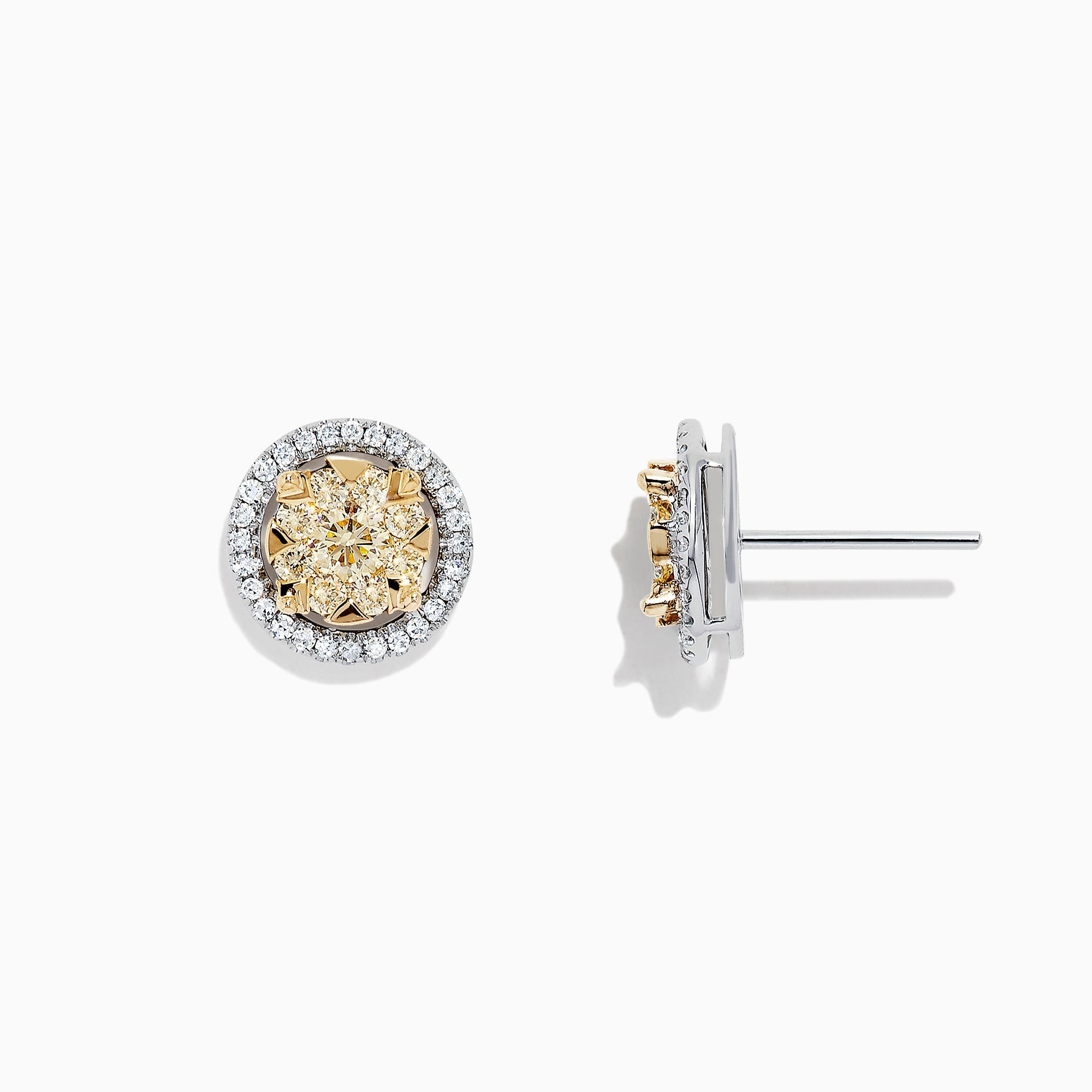 14K solid gold diamond hoop earrings for women with brilliant round-cut diamonds, perfect for luxury everyday wear.