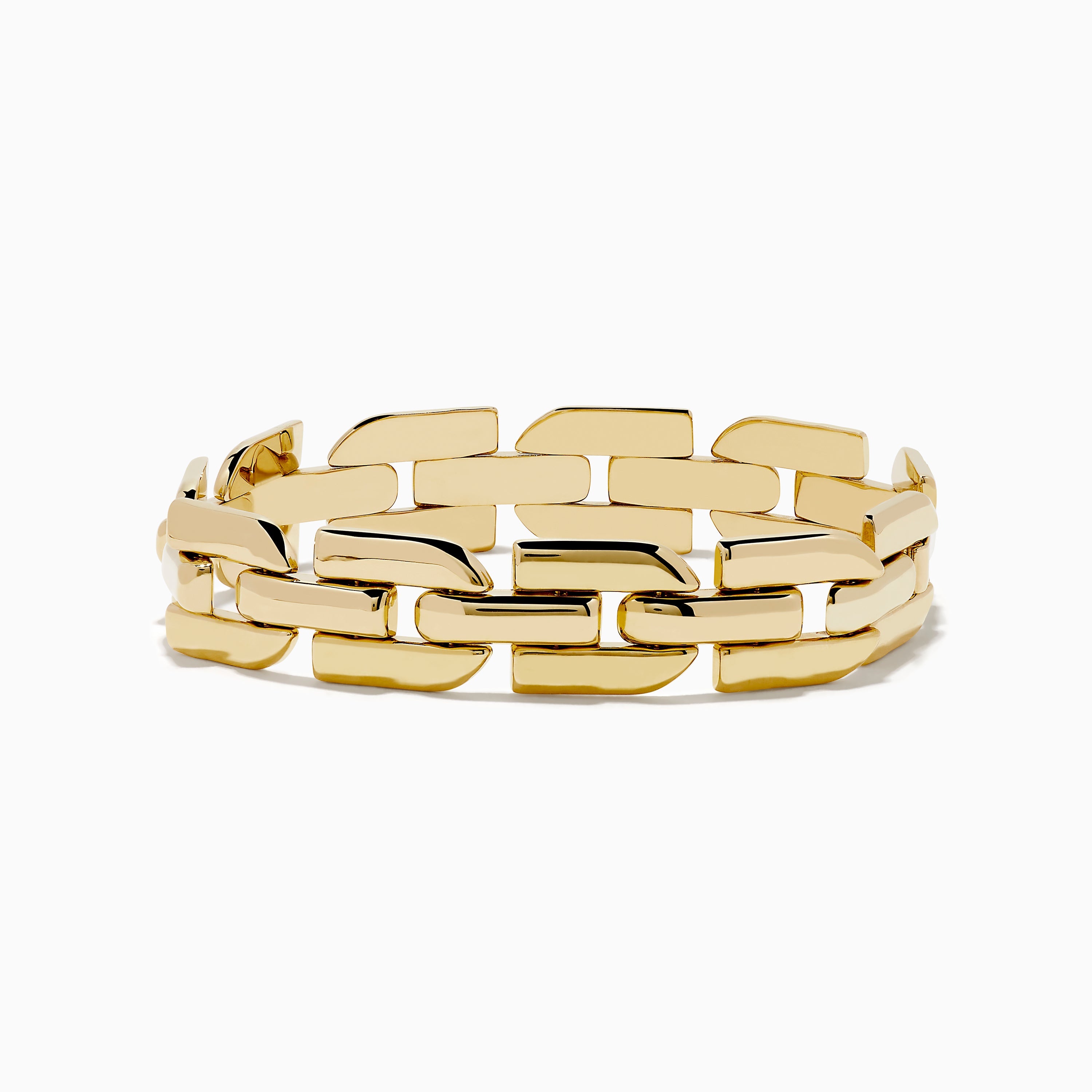 14K Yellow Gold Hollow Link Bracelet