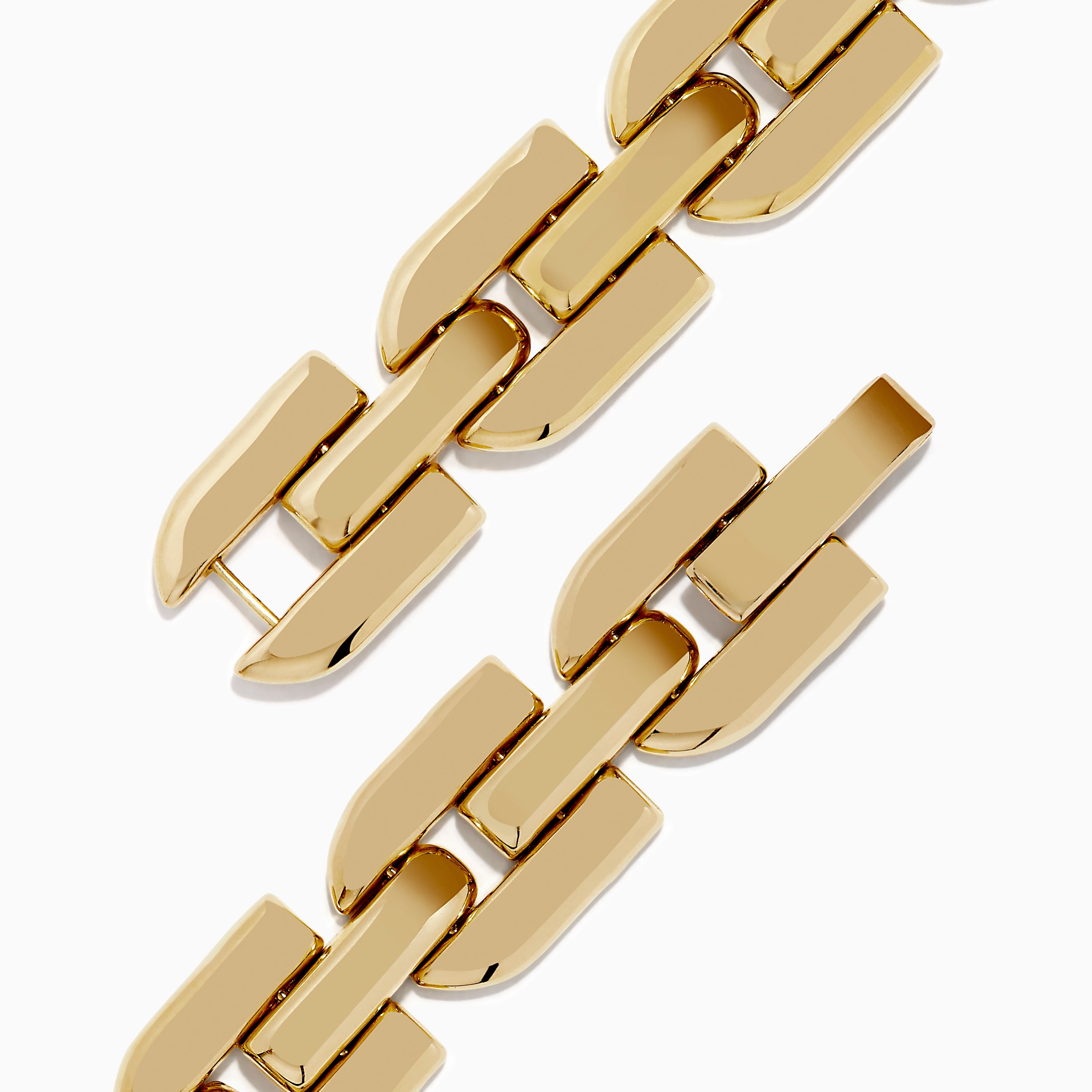 14K Yellow Gold Hollow Link Bracelet