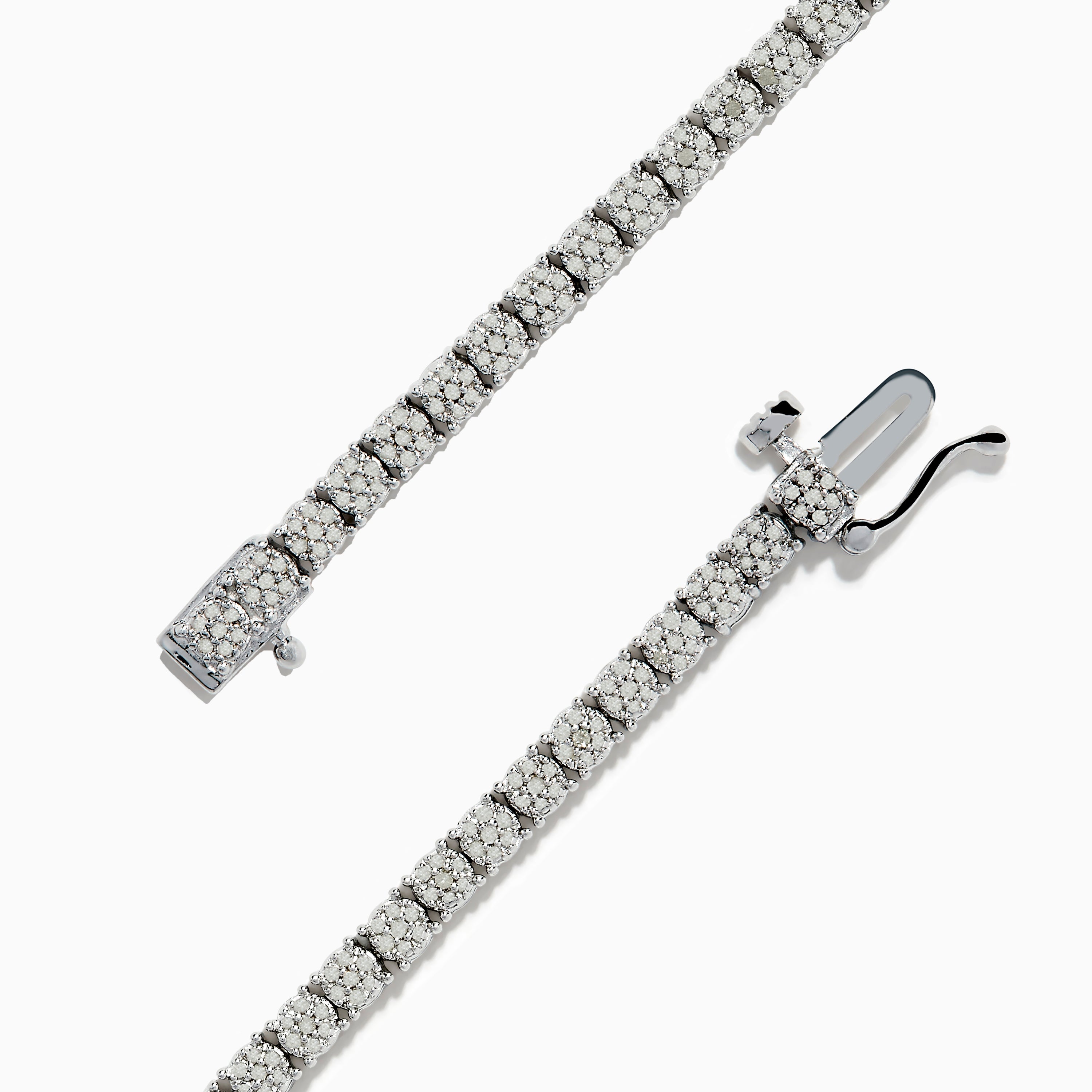 925 Sterling Silver Diamond Tennis Bracelet