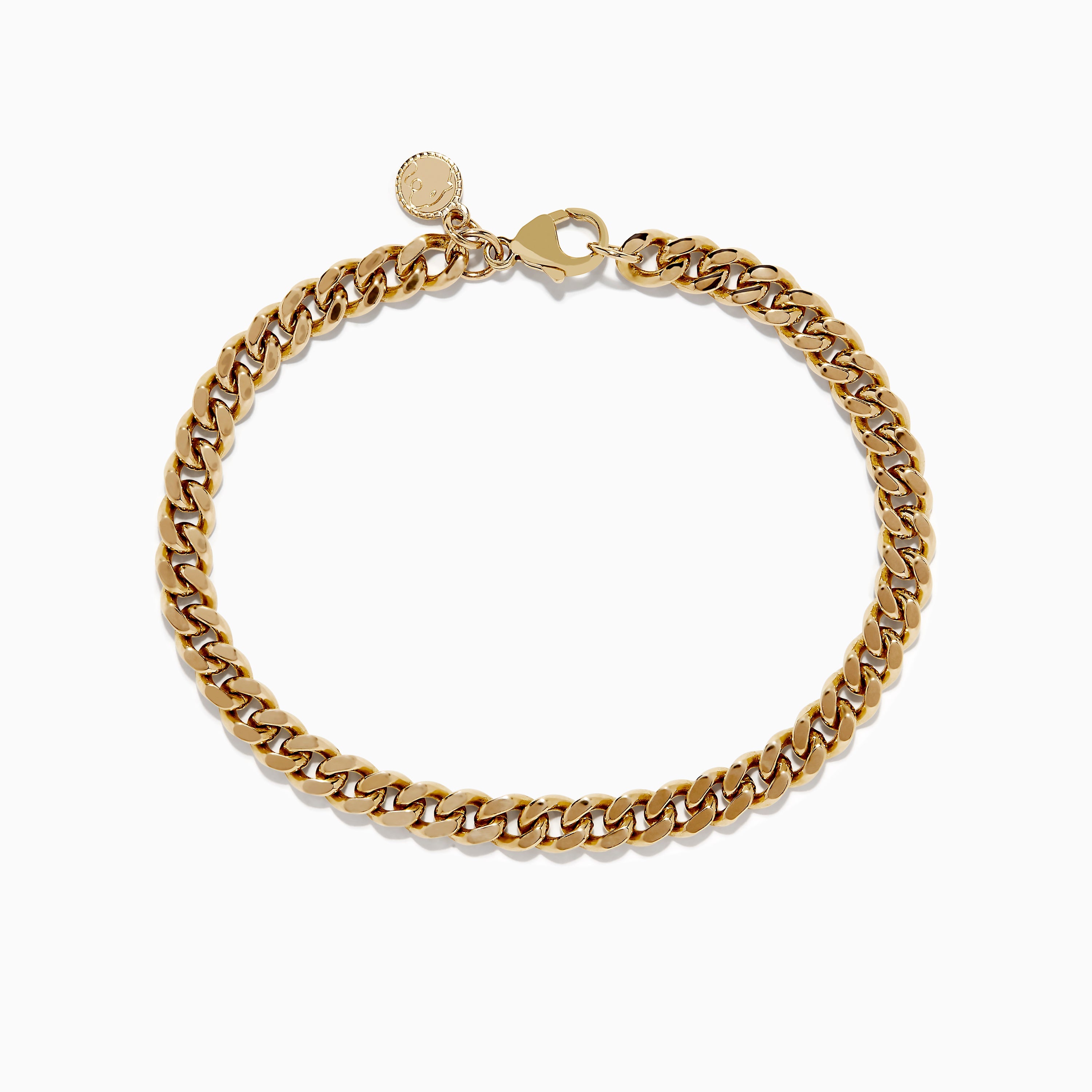 Men's 14K Yellow Gold Chain Bracelet 8.25"