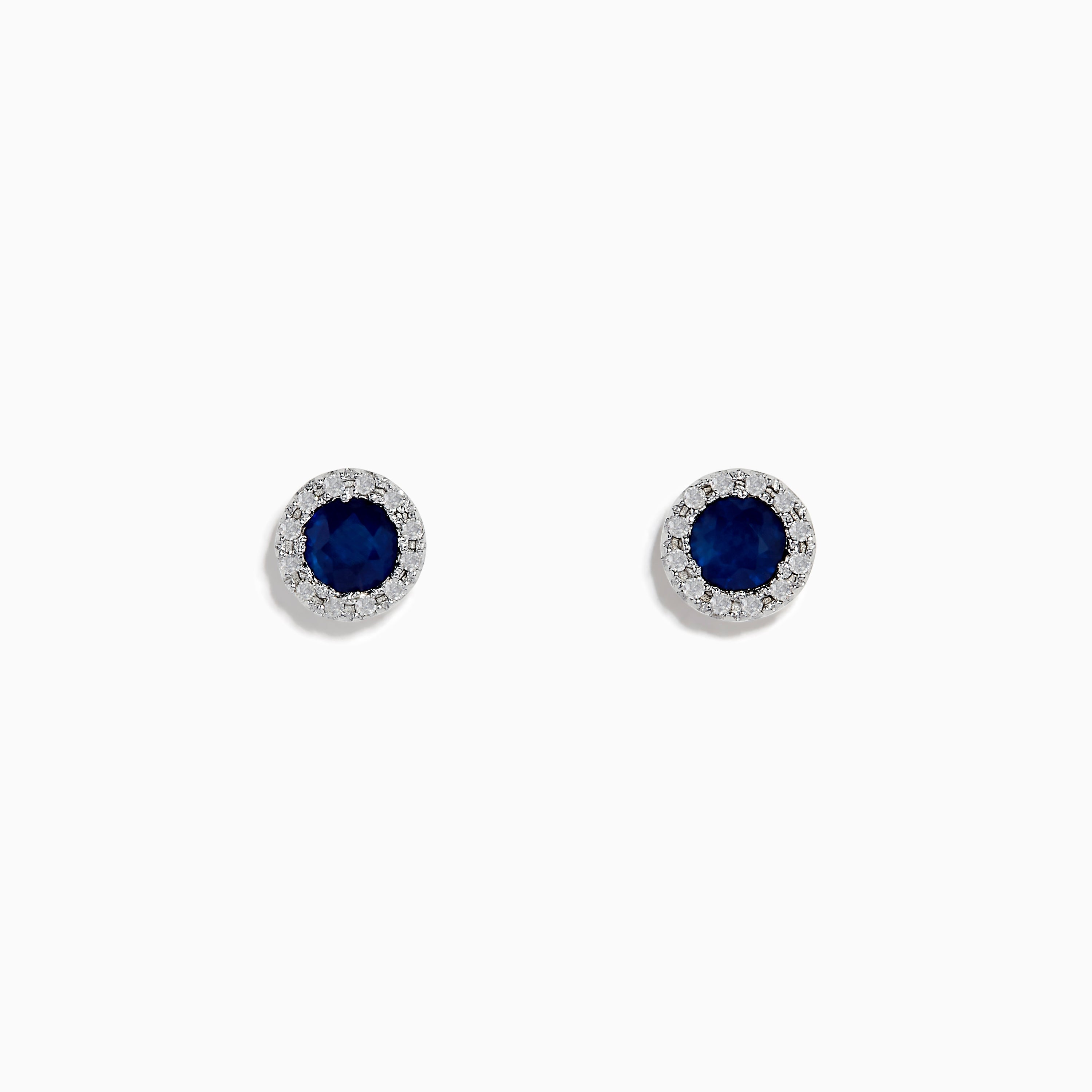 Royal Bleu 14K White Gold Sapphire and Diamond Earrings