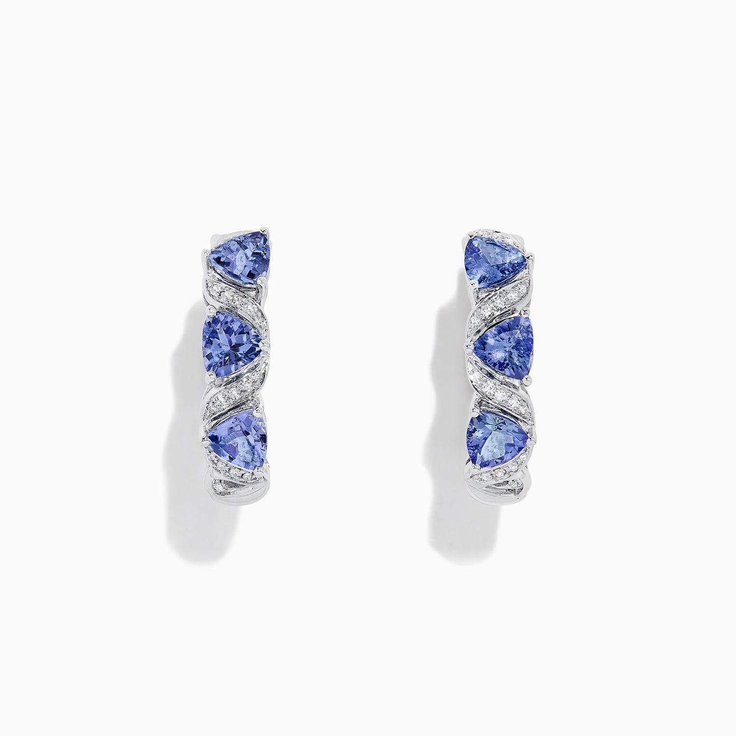 4K solid gold diamond hoop earrings for women with brilliant round-cut diamonds, perfect for luxury everyday wear.
