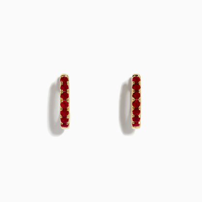 4K solid gold diamond hoop earrings for women with brilliant round-cut diamonds, perfect for luxury everyday wear.