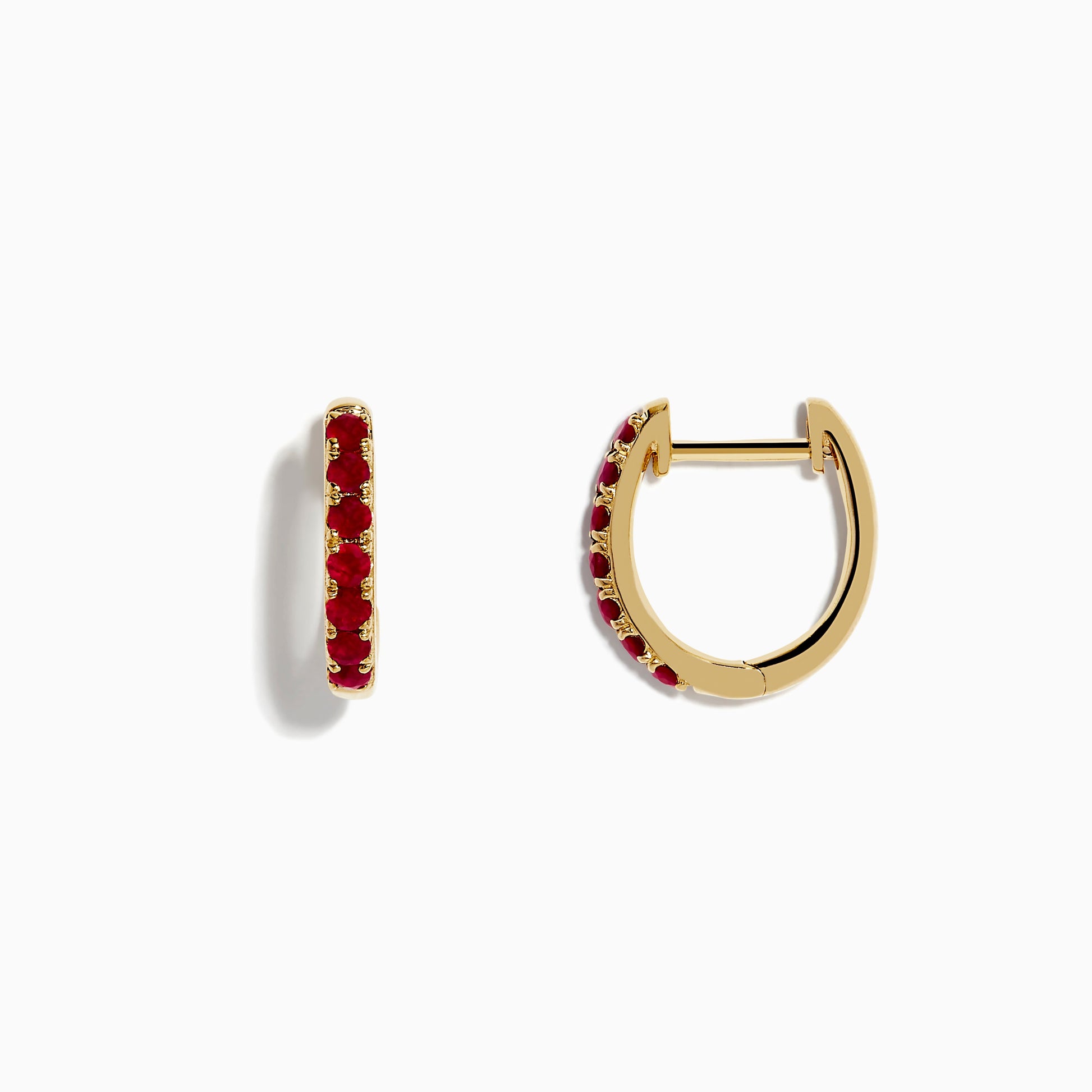 4K solid gold diamond hoop earrings for women with brilliant round-cut diamonds, perfect for luxury everyday wear.
