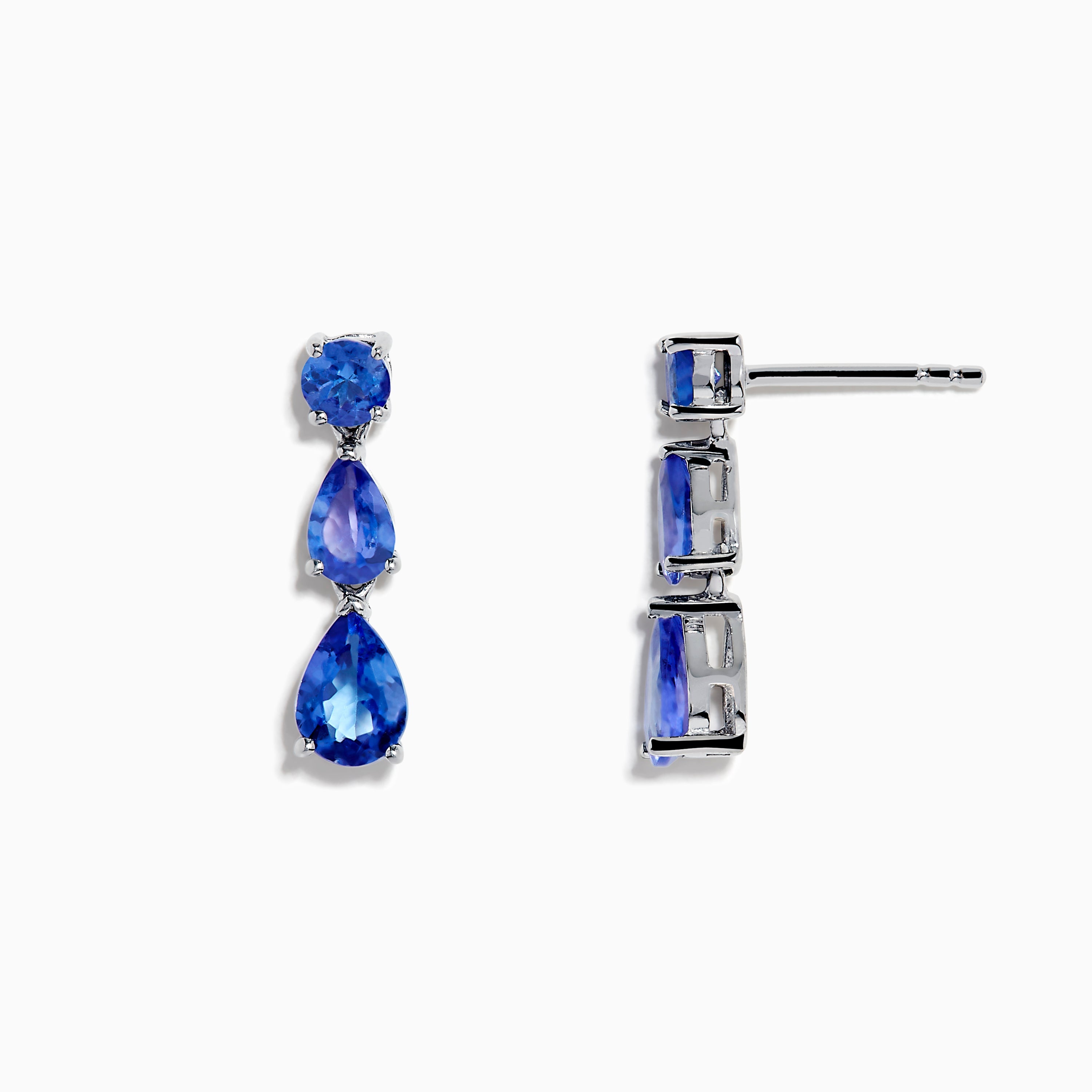 Nahla Siri 925 Silver Tanzanite Drop Earrings