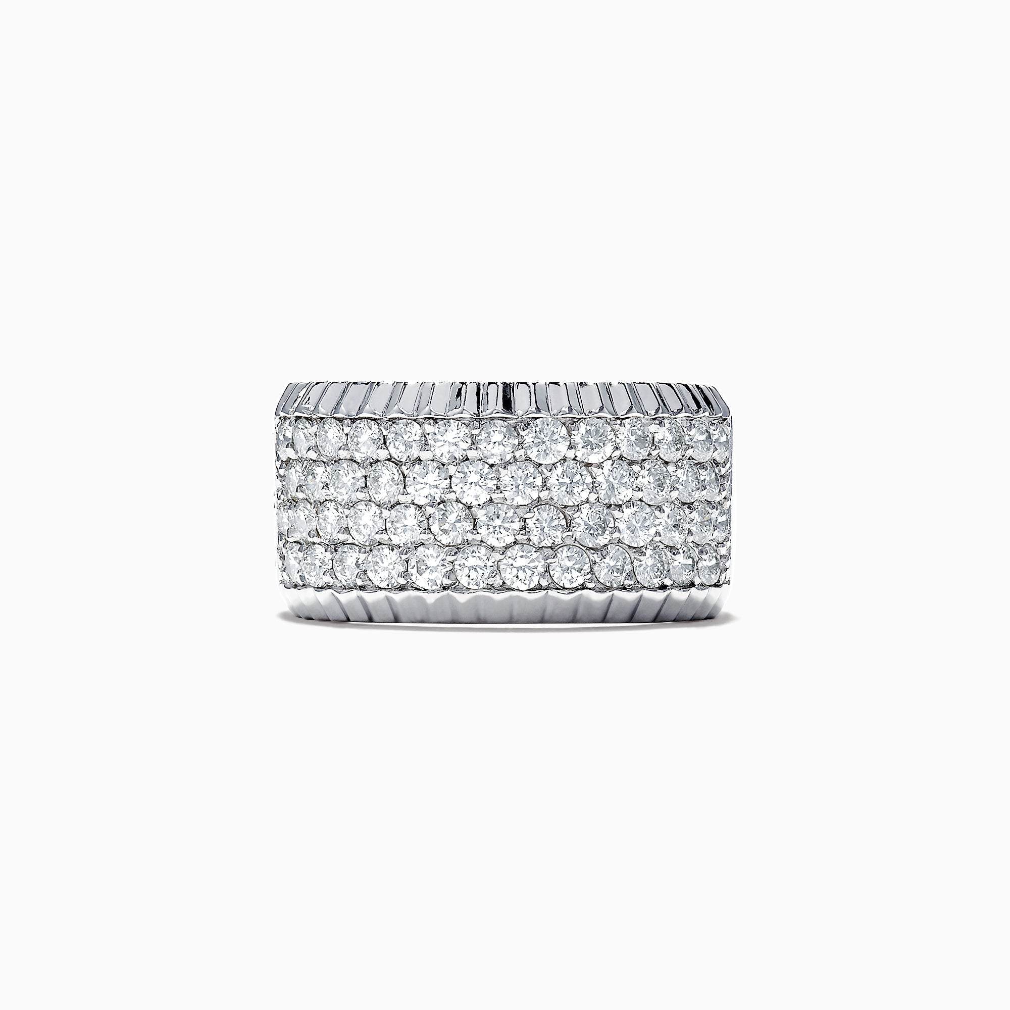 14K White Gold Diamond Pave Ring, 1.47 TCW