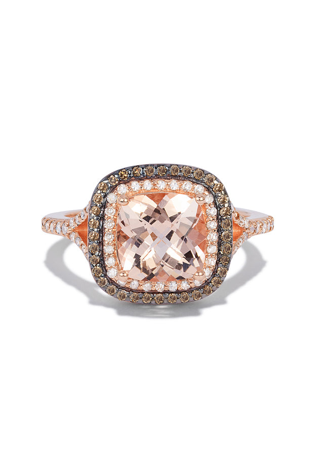 Blush 14K Rose Gold Morganite and Diamond Ring, 2.05 TCW