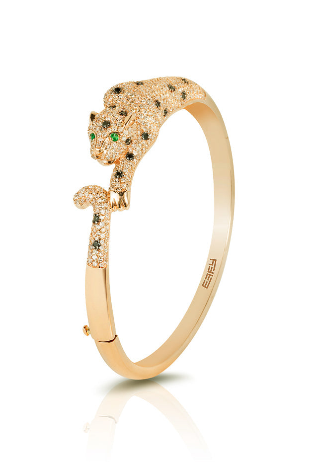 Signature 14K Yellow Gold Diamond and Emerald Bangle, 3.46 TCW