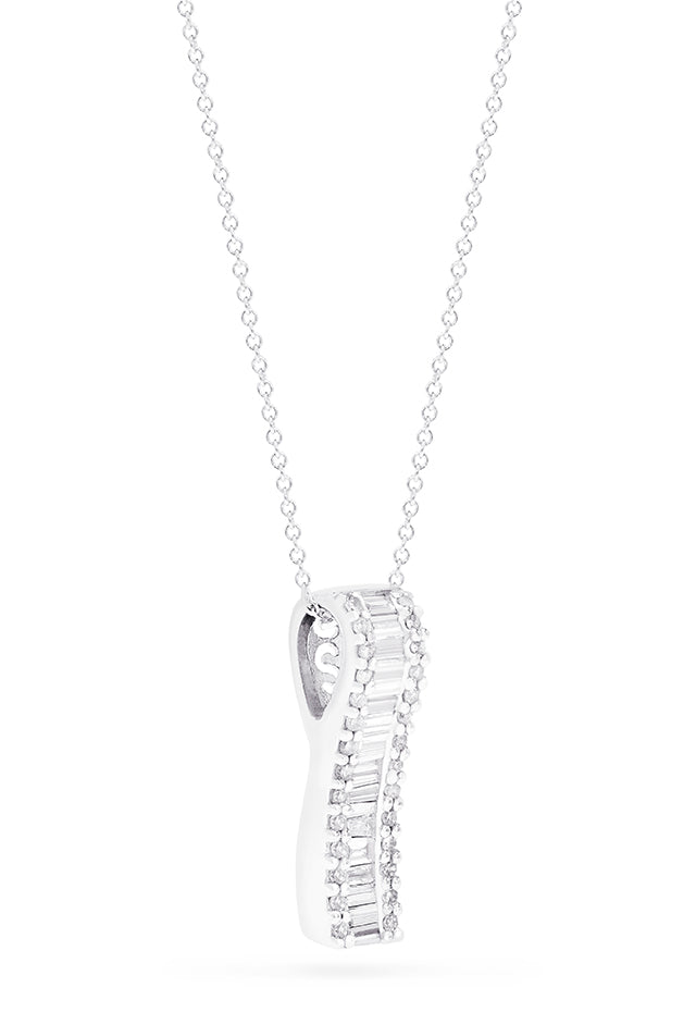 Classique 14K White Gold Diamond Pendant, 0.58 TCW