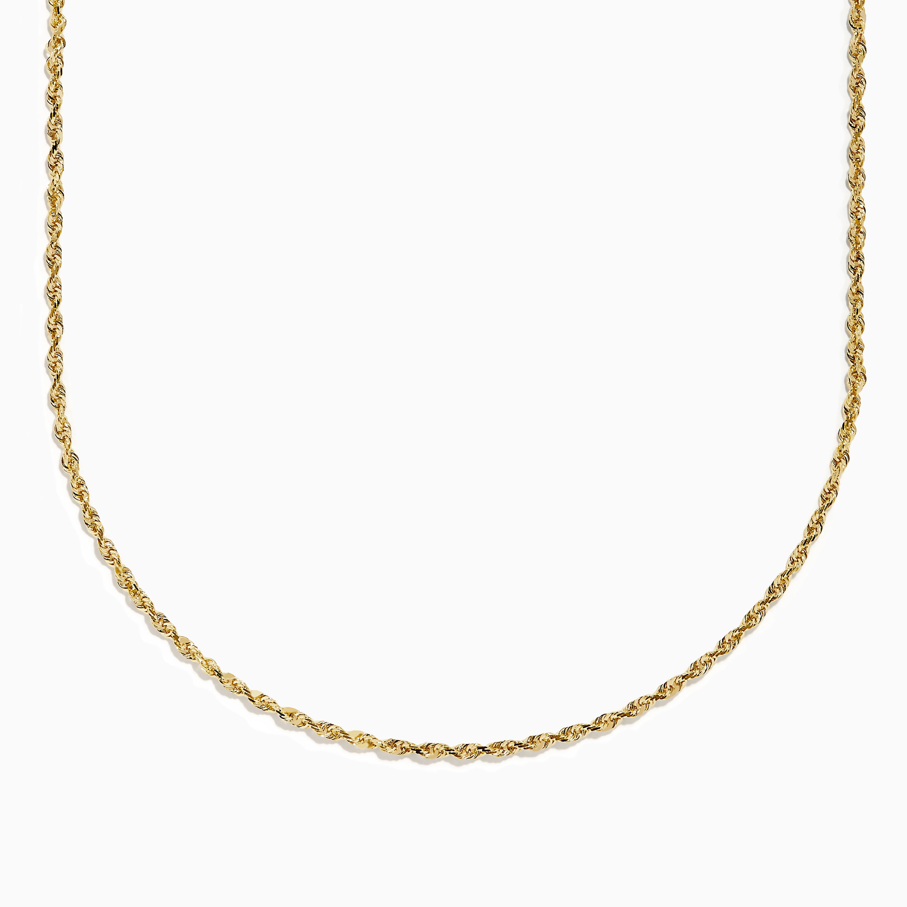 14K Yellow Gold Rope 18" Chain