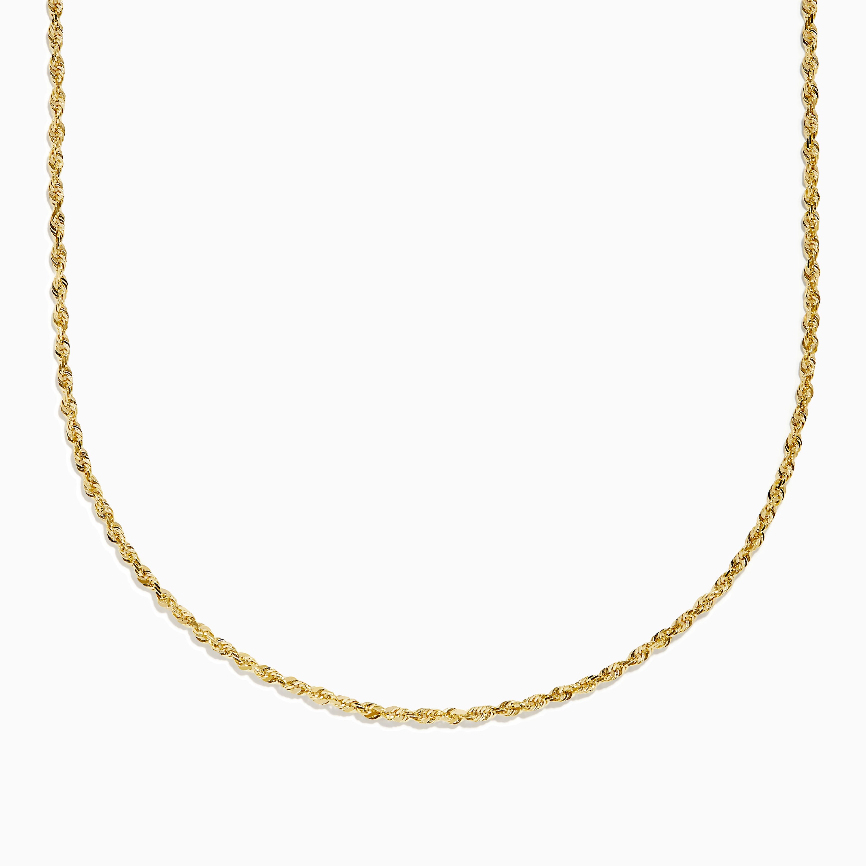 14K Yellow Gold Rope 22" Chain