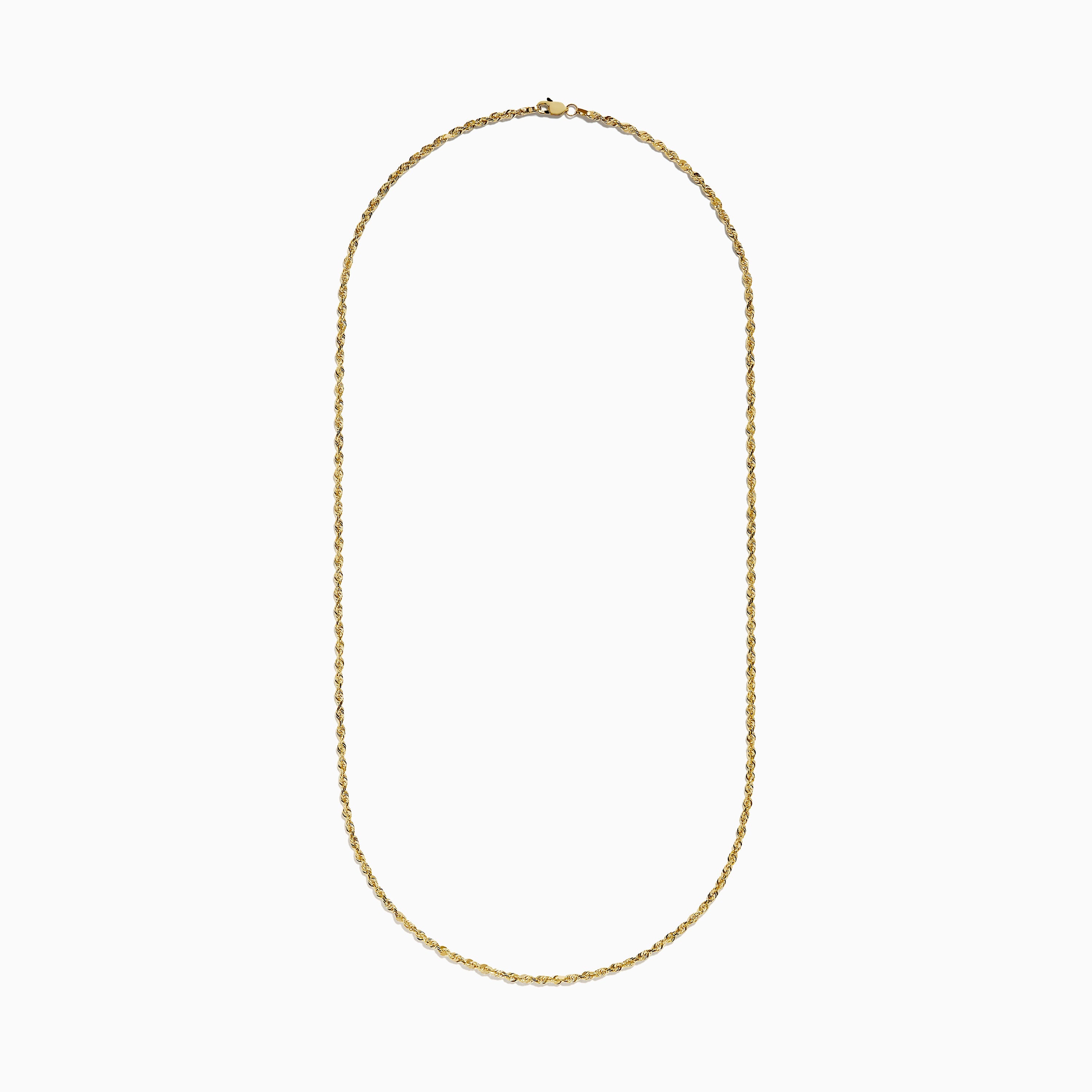 14K Yellow Gold Rope 22" Chain