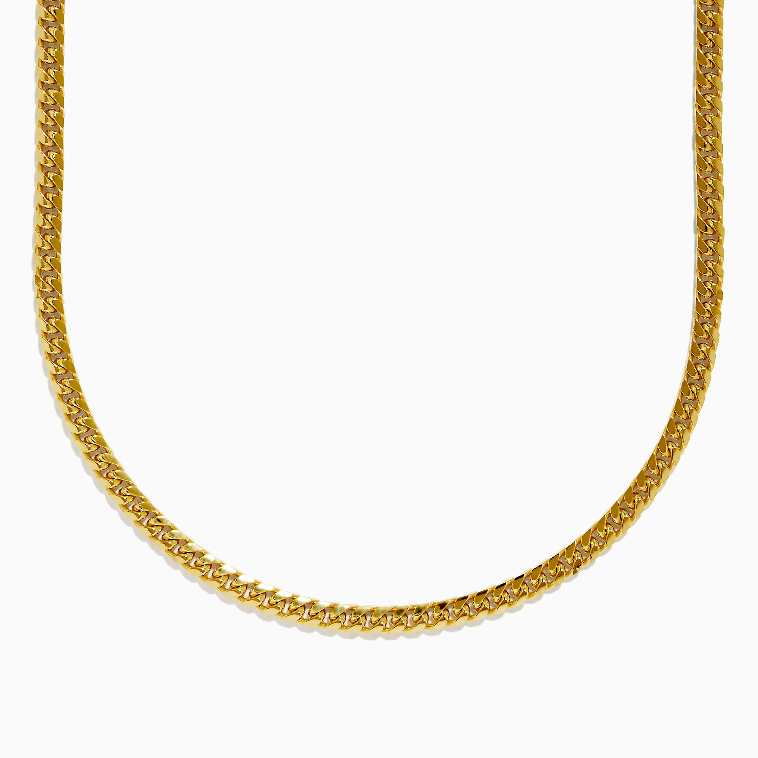 Men's 14K Yellow Gold 20" Solid Cuban Domed Chain