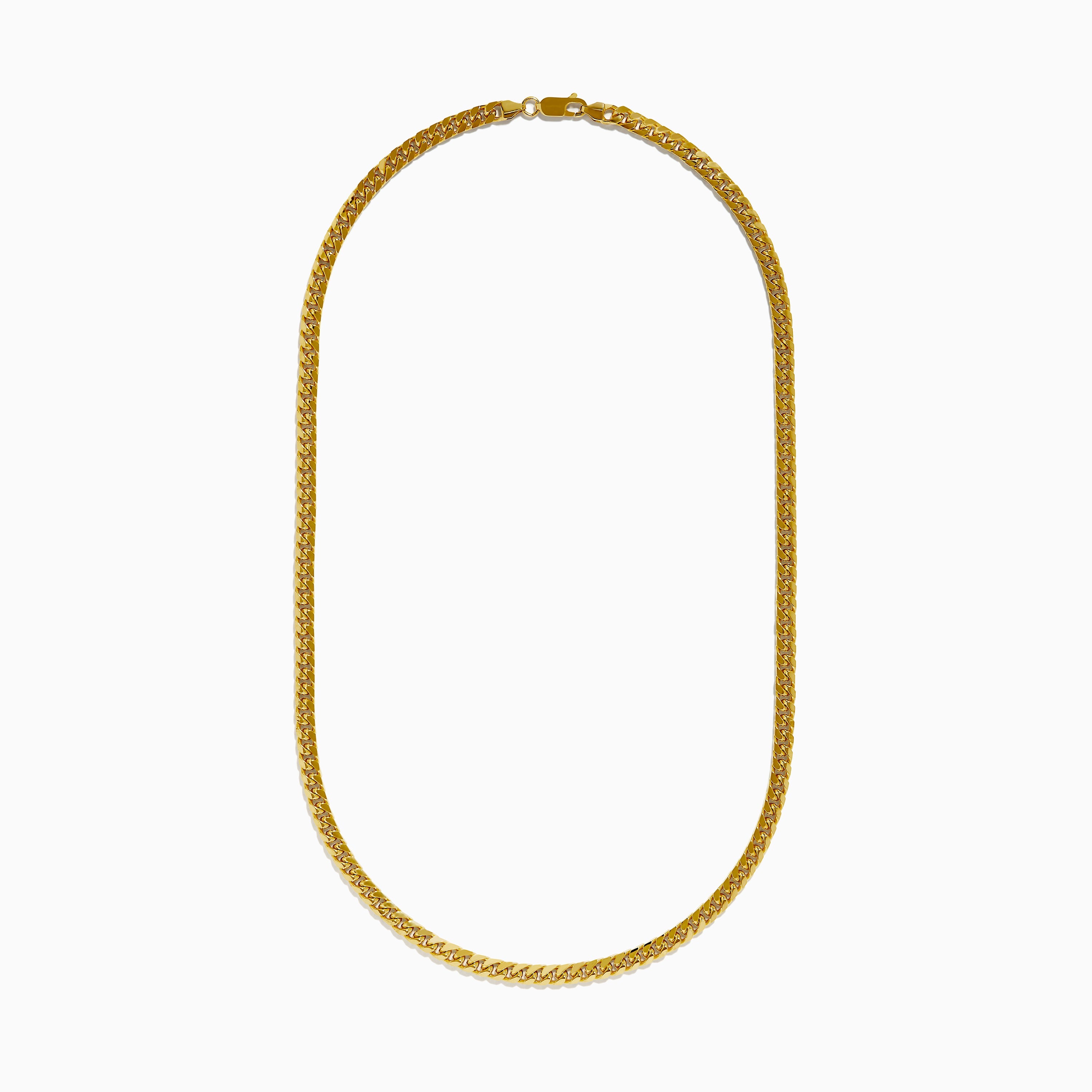 Men's 14K Yellow Gold 20" Solid Cuban Domed Chain