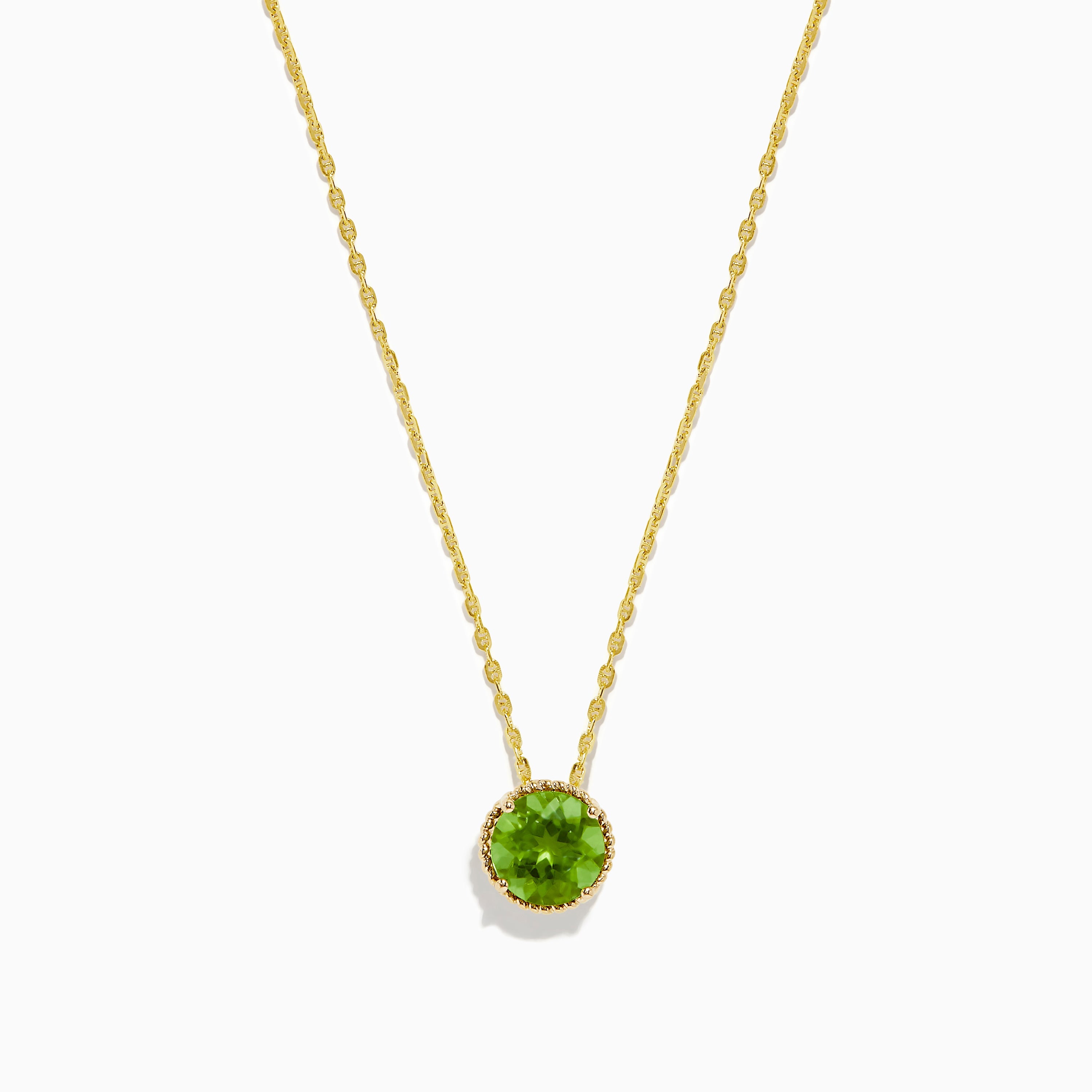 14K Yellow Gold Peridot Pendant