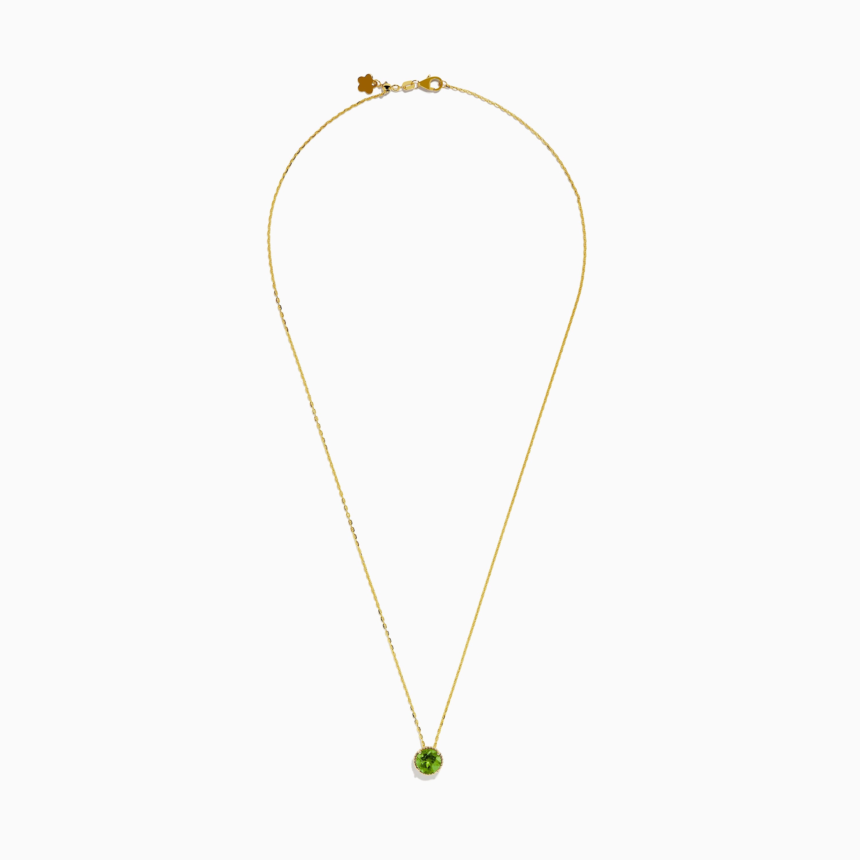 14K Yellow Gold Peridot Pendant