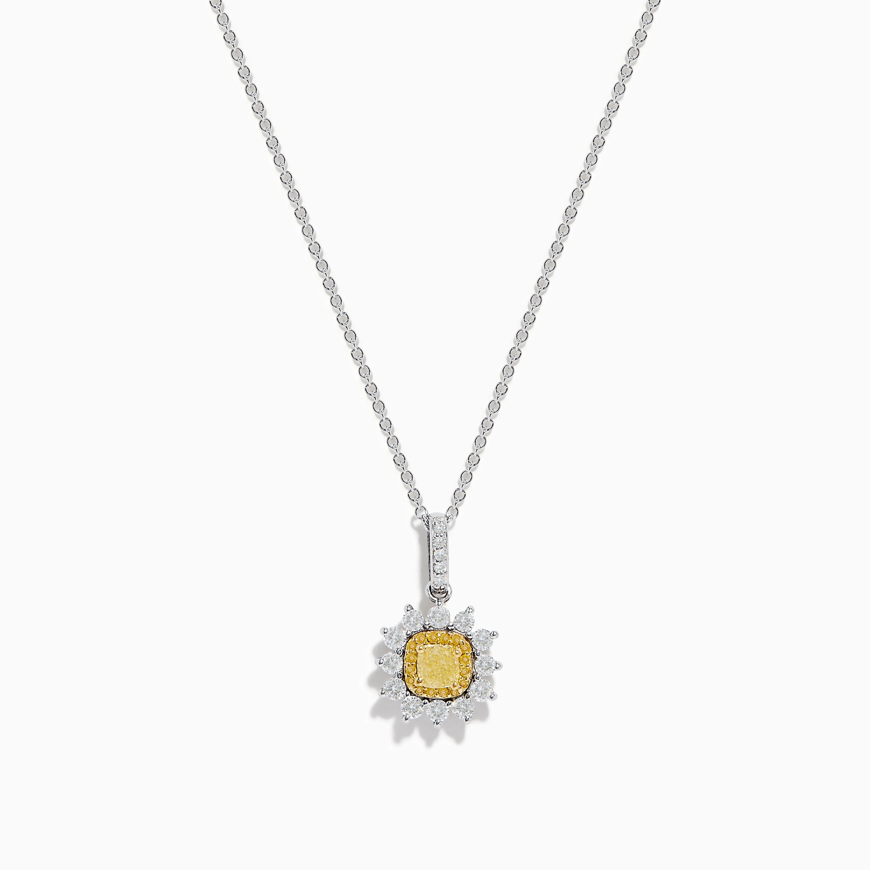 Canare 18K Two Tone Gold White and Yellow Diamond Pendant