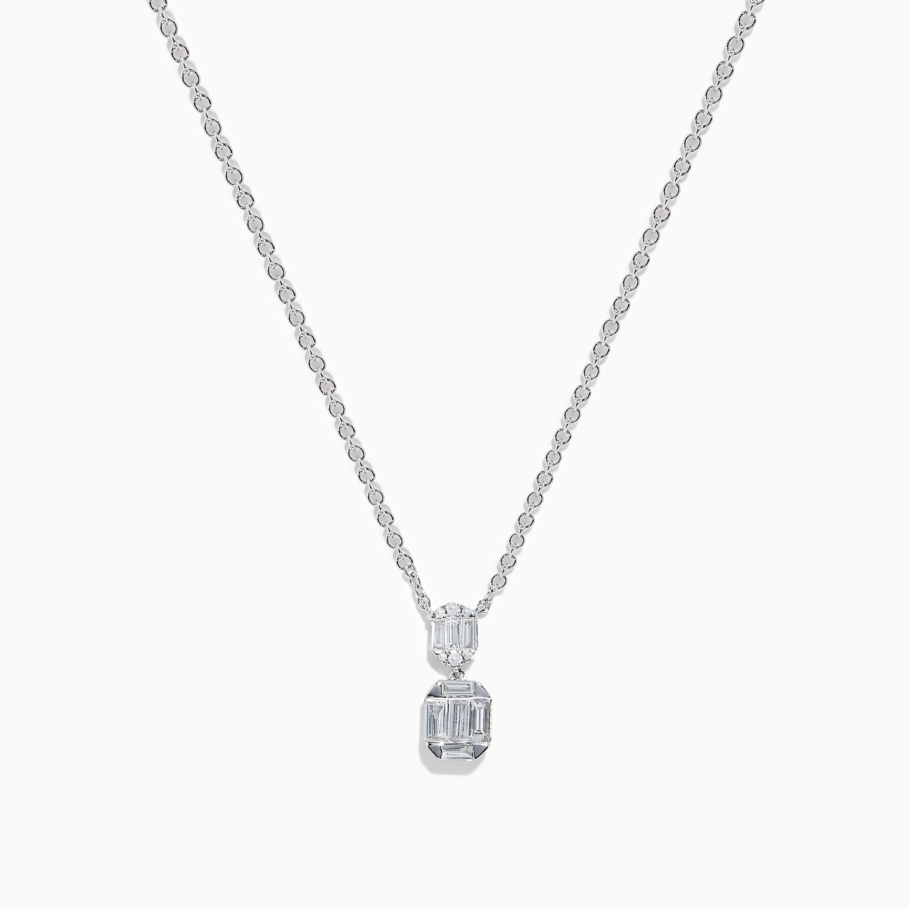 14K White Gold Diamond Necklace