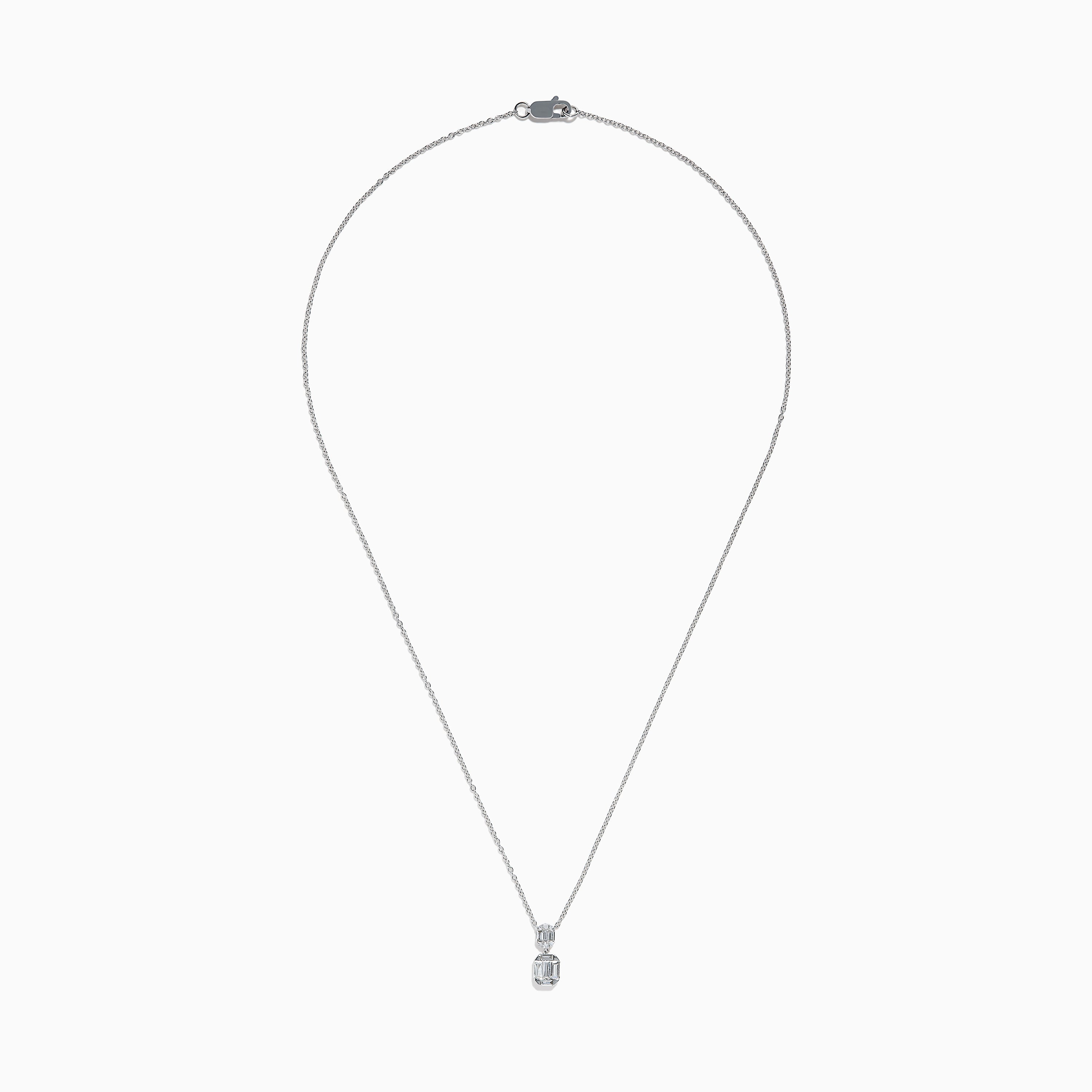 14K White Gold Diamond Necklace