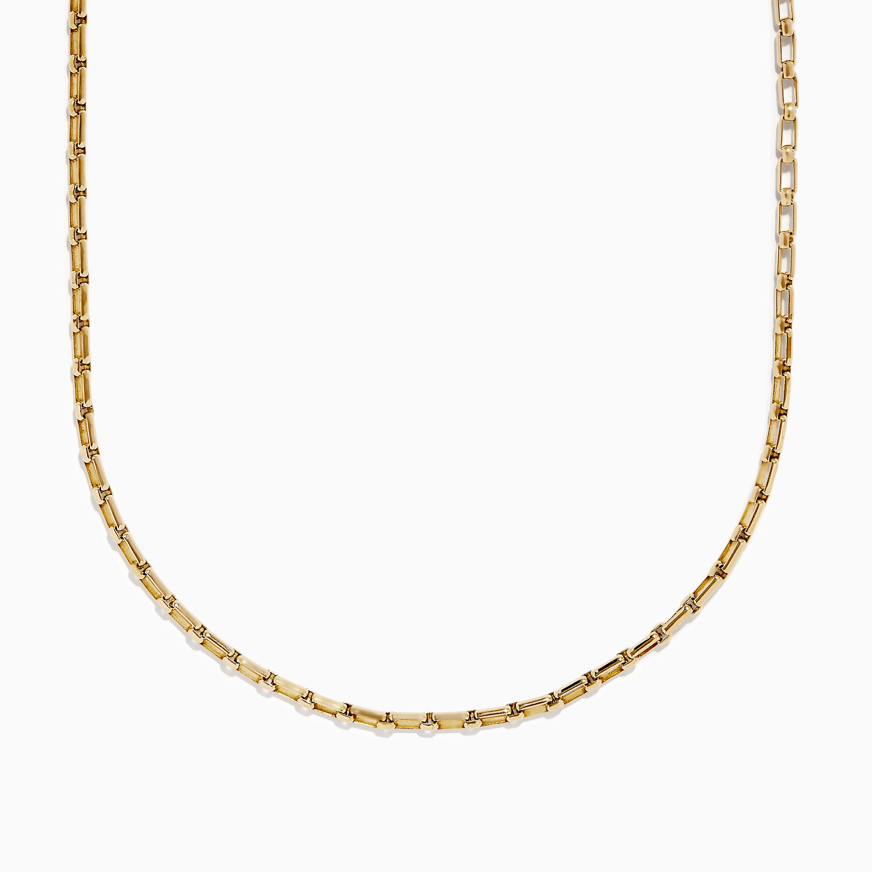 Men's 14K Yellow Gold Luciano Box Chain Necklace, 22''